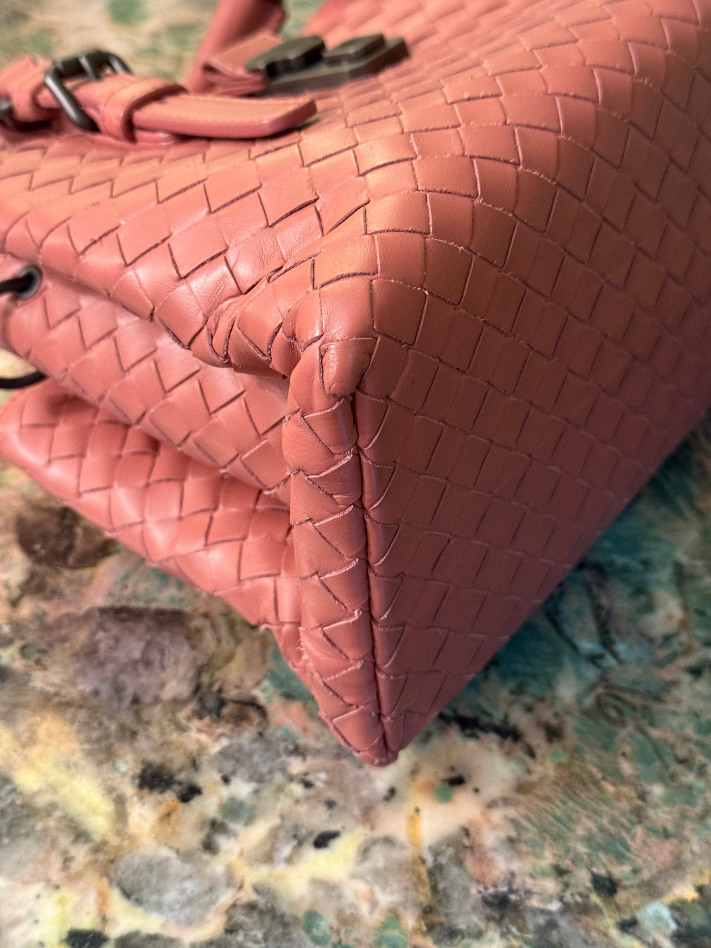 BOTTEGA VENETA PINK MINI ROMA HANDBAG