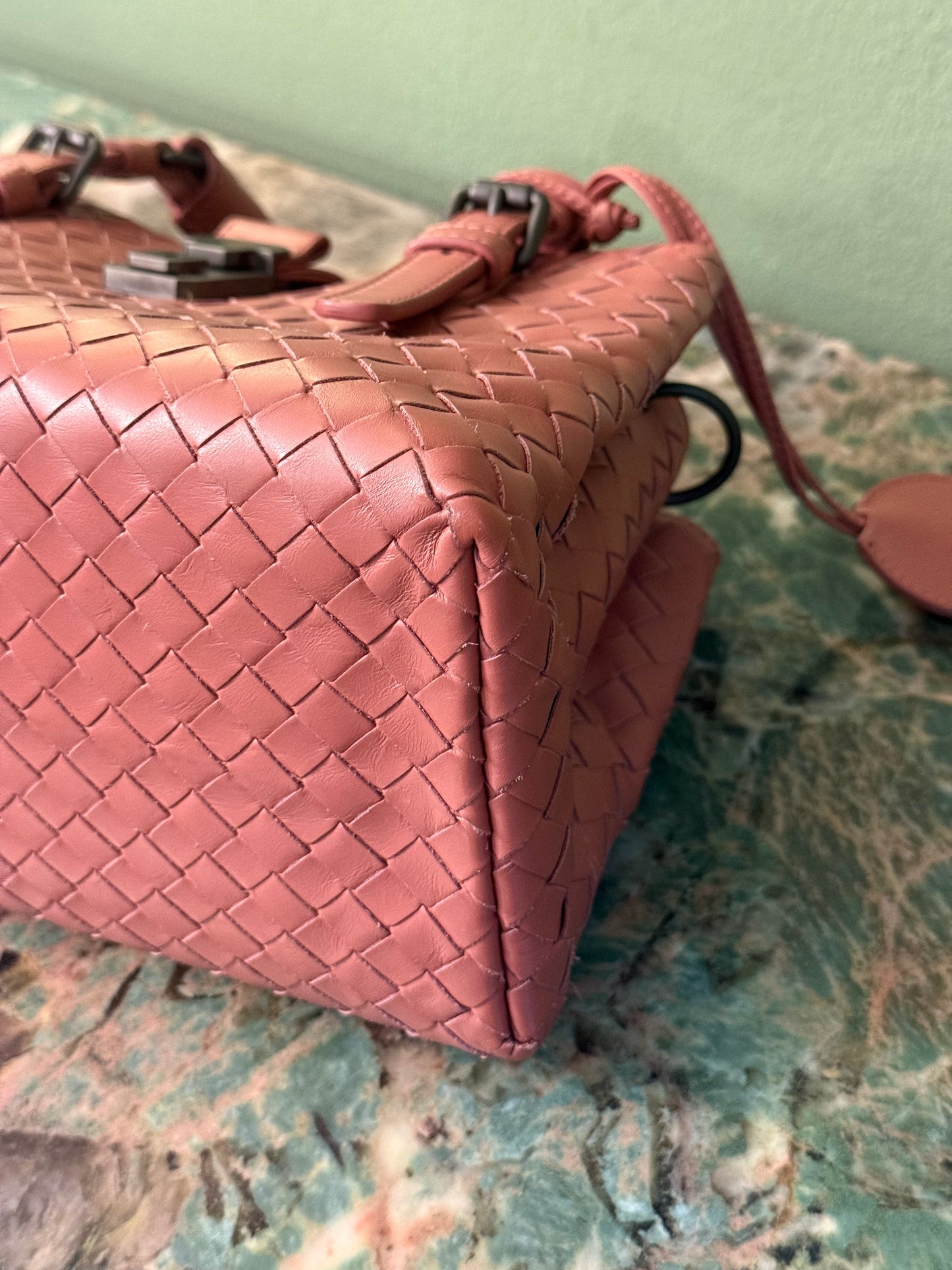 BOTTEGA VENETA PINK MINI ROMA HANDBAG