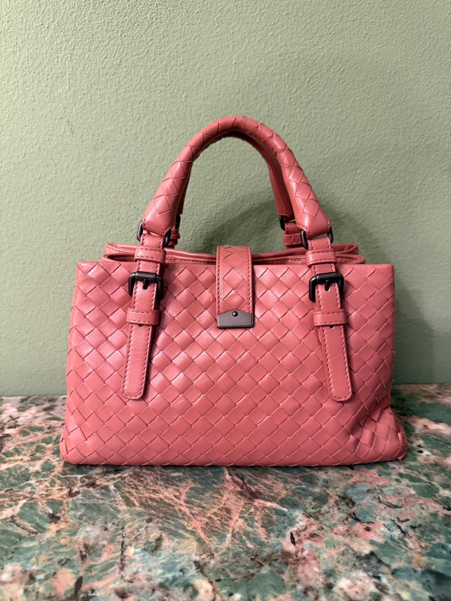 BOTTEGA VENETA PINK MINI ROMA HANDBAG