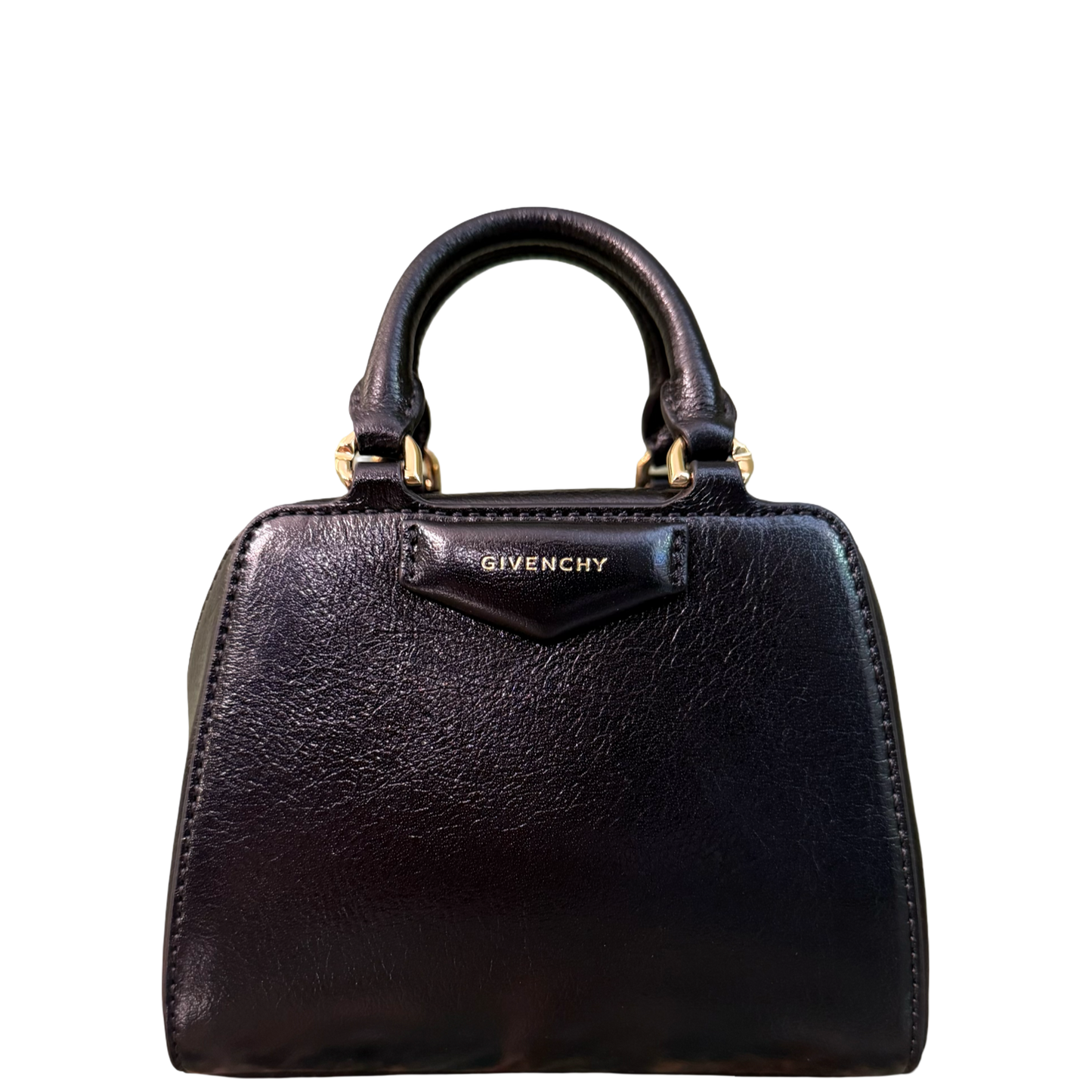 GIVENCHY BLACK MICRO ANTIGONA CUBE HANDBAG