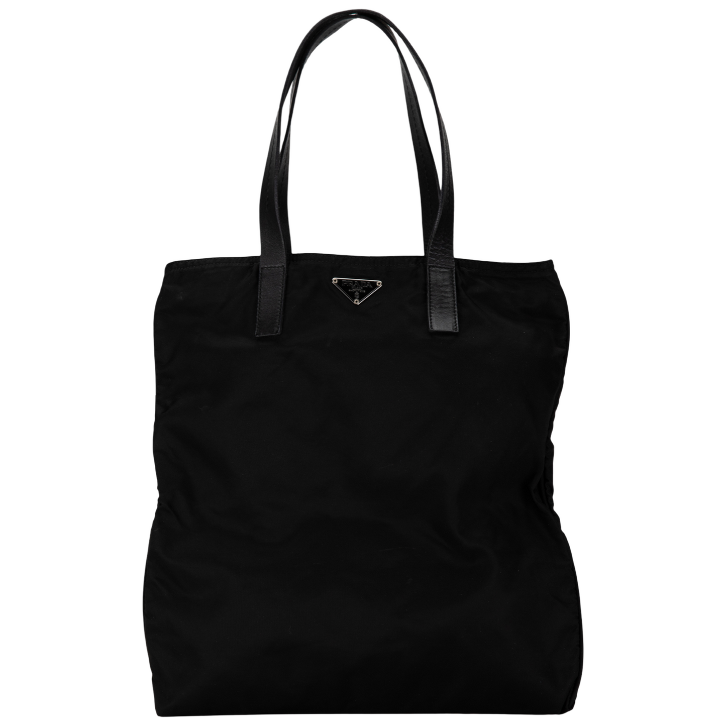 PRADA BLACK NYLON SHOPPER TOTE