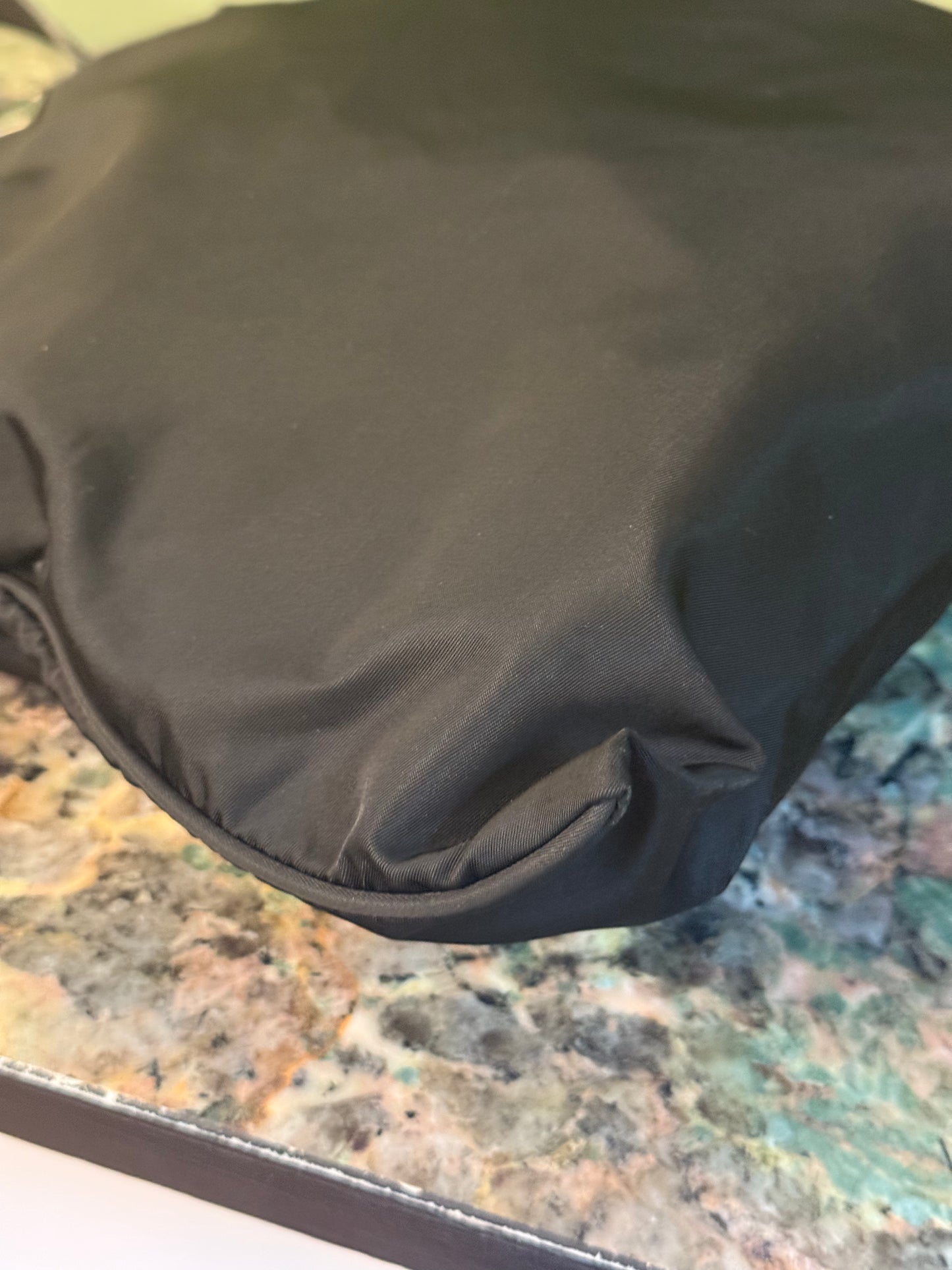 PRADA BLACK NYLON SHOPPER TOTE