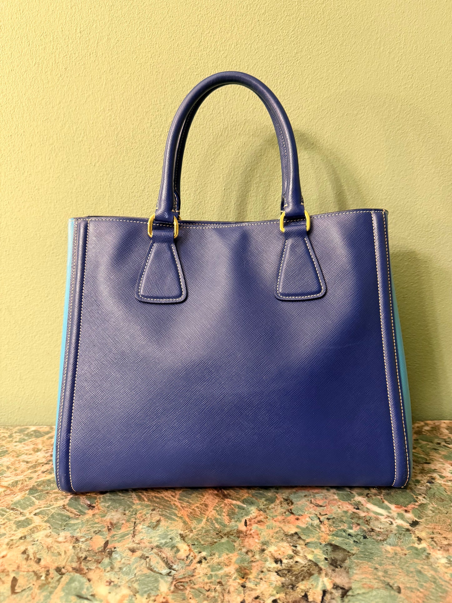 PRADA SAFFIANO BI COLOR TWO WAY HANDBAG