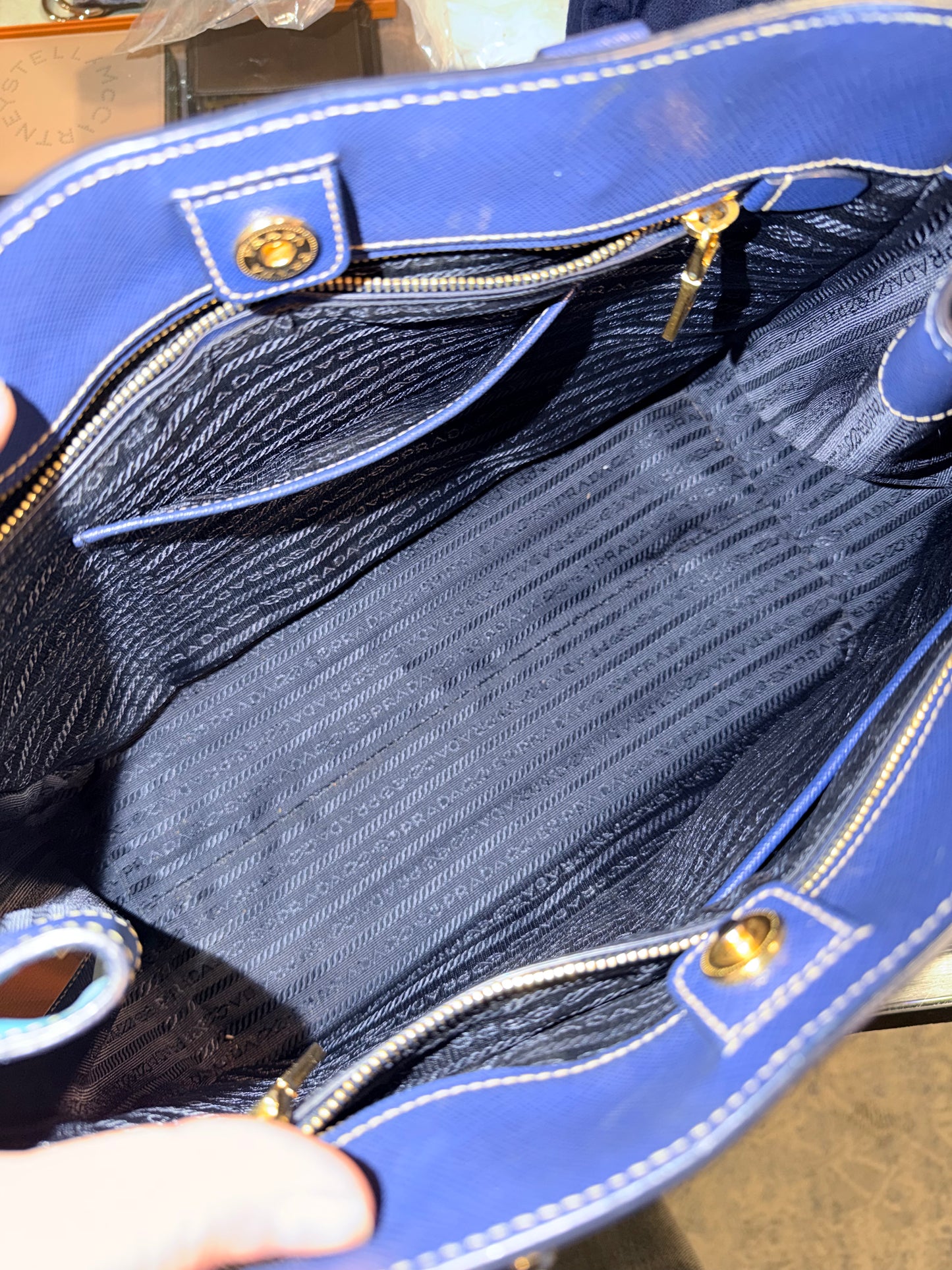 PRADA SAFFIANO BI COLOR TWO WAY HANDBAG