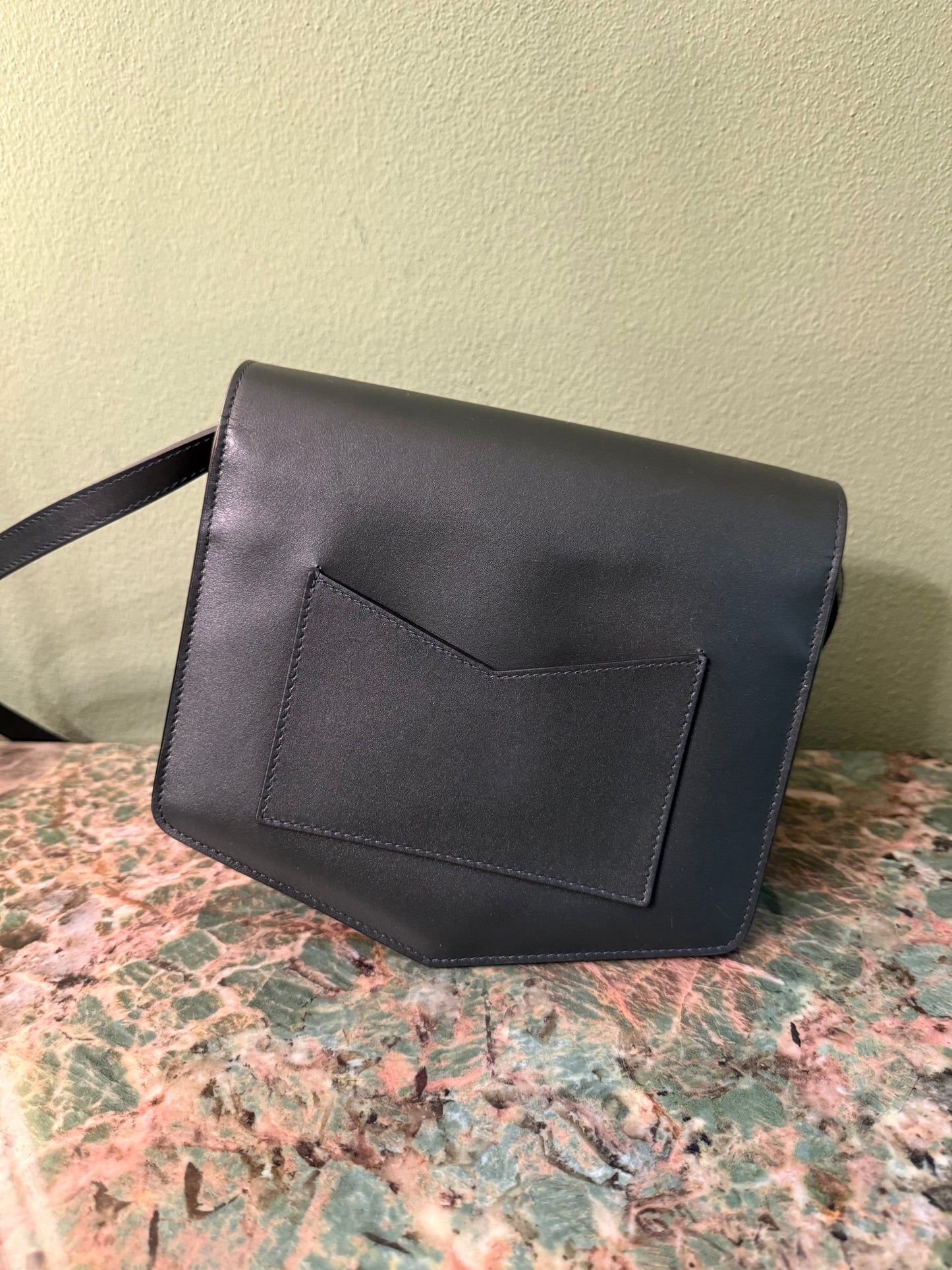 ALAIA GREEN LE PAPA CROSSBODY BAG