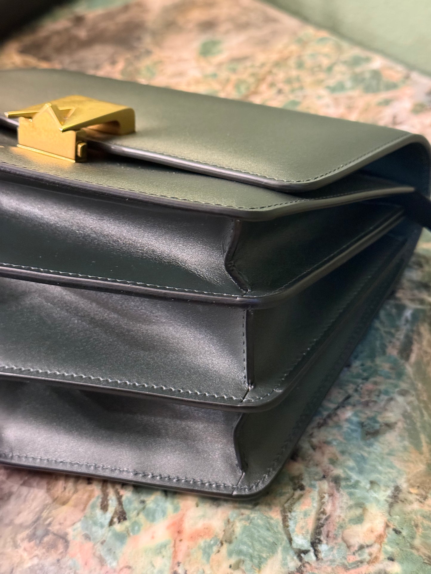 ALAIA GREEN LE PAPA CROSSBODY BAG