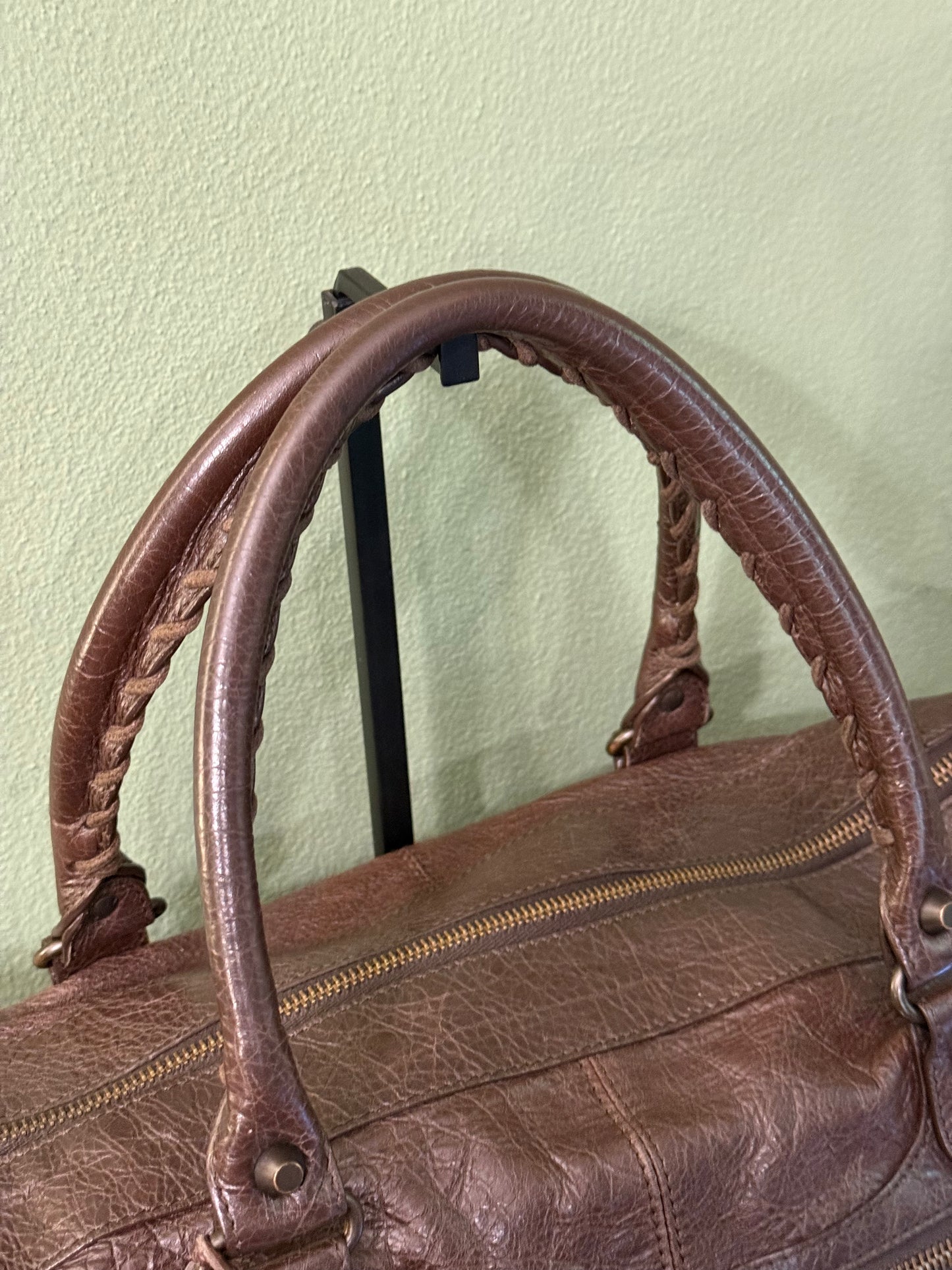 BALENCIAGA BROWN WORK HANDBAG