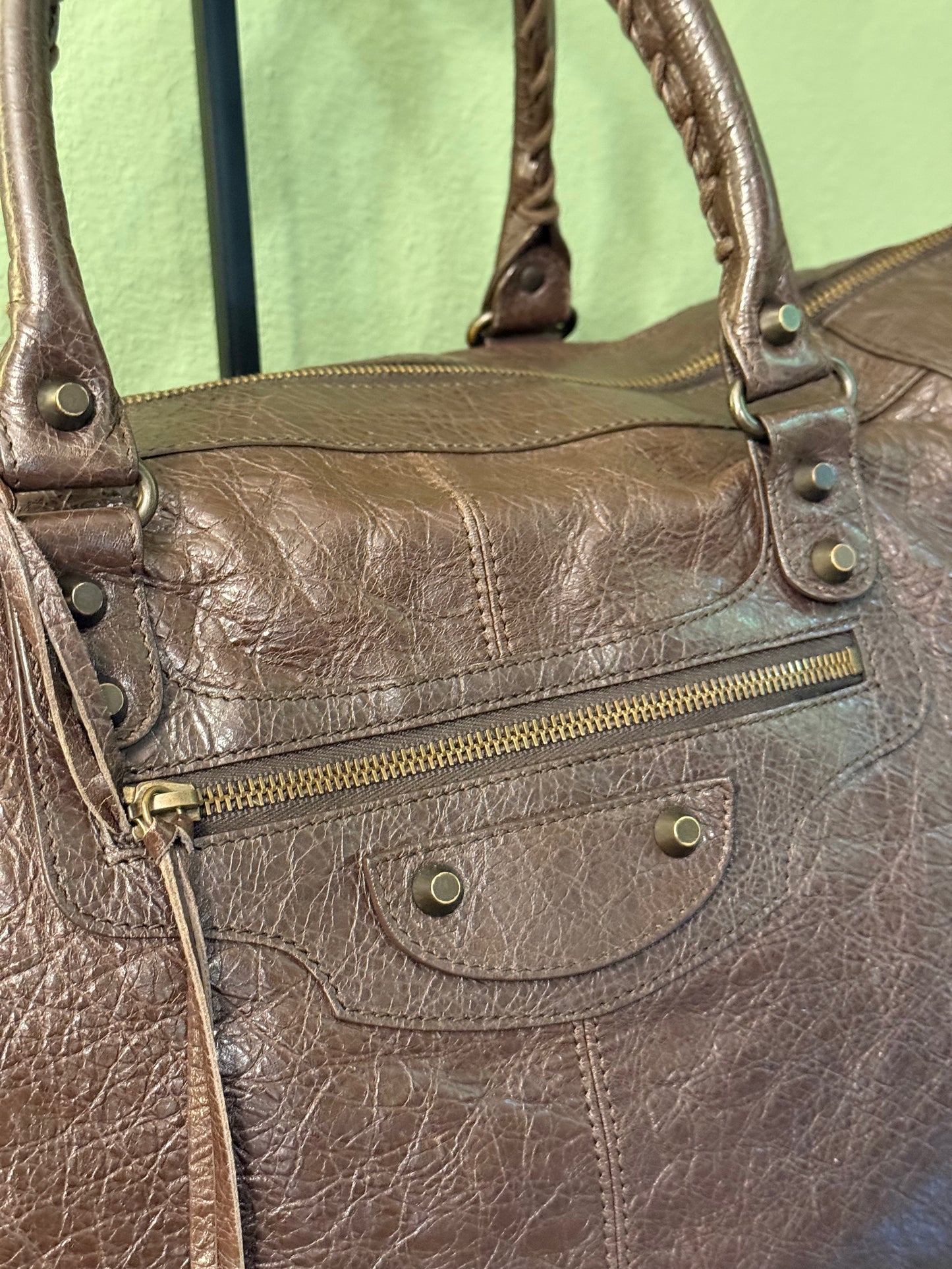 BALENCIAGA BROWN WORK HANDBAG