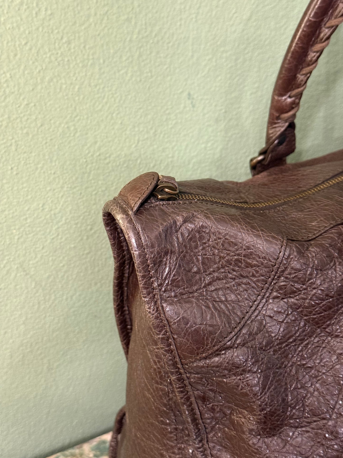 BALENCIAGA BROWN WORK HANDBAG