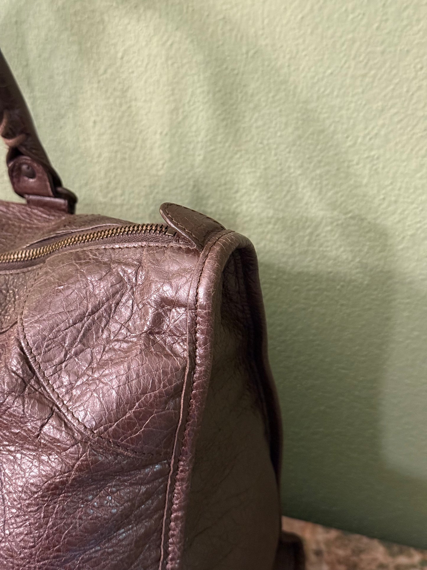 BALENCIAGA BROWN WORK HANDBAG