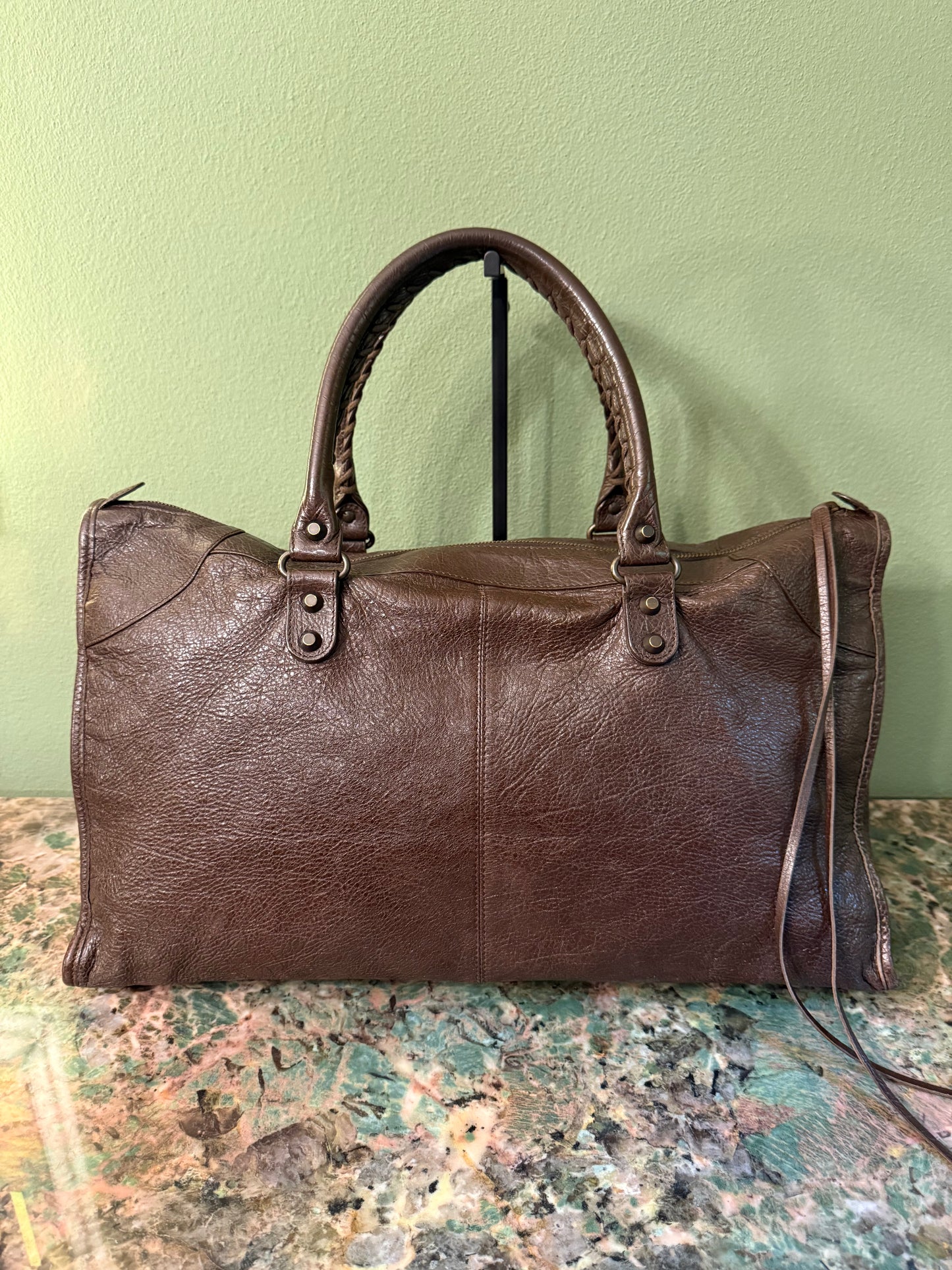 BALENCIAGA BROWN WORK HANDBAG