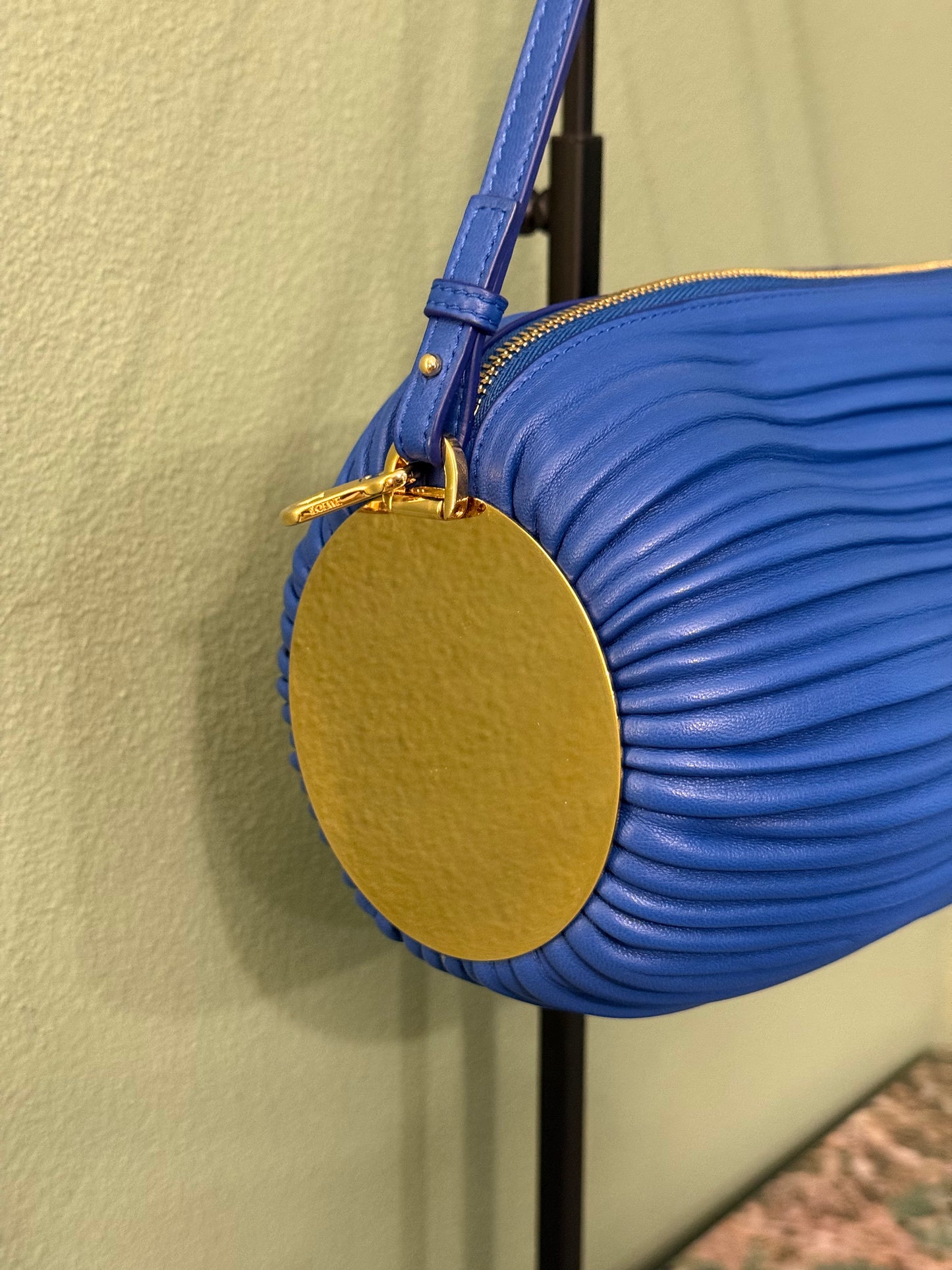 LOEWE ROYAL BLUE BRACELET POUCH SHOULDER BAG