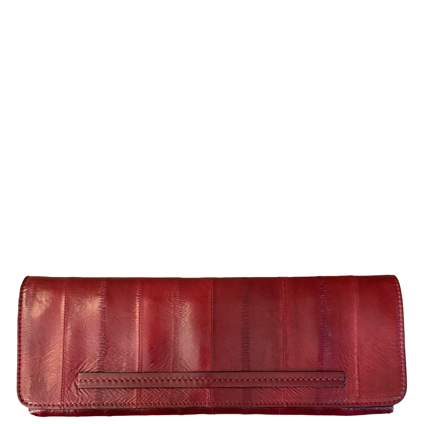 GUCCI RED EEL LONG CLUTCH