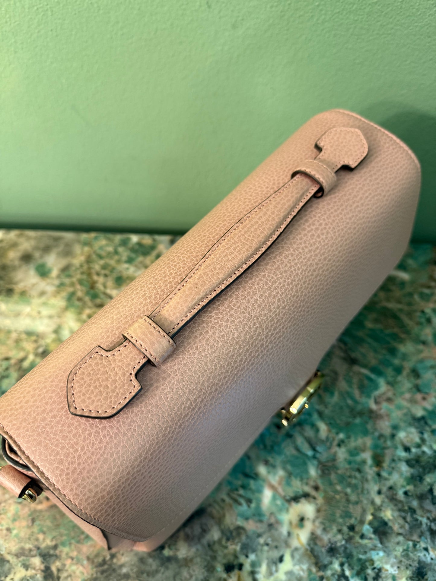 GUCCI LARGE PINK INTERLOCKING SHOULDER BAG