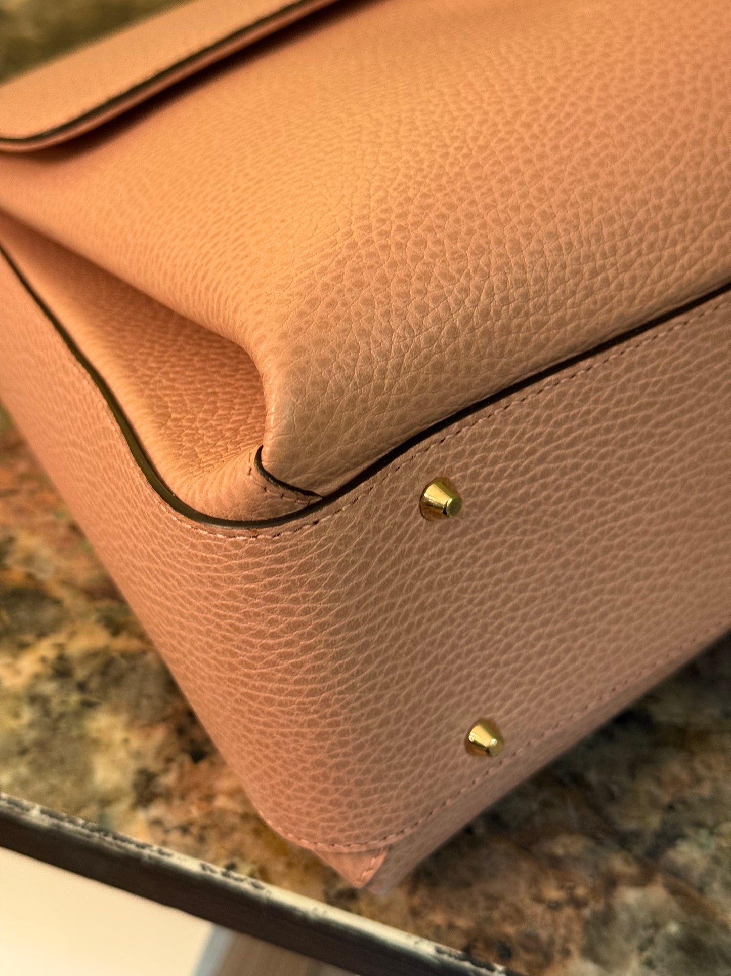GUCCI LARGE PINK INTERLOCKING SHOULDER BAG