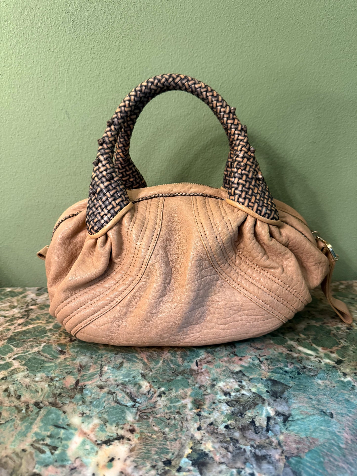 FENDI BEIGE SMALL SPY HANDBAG