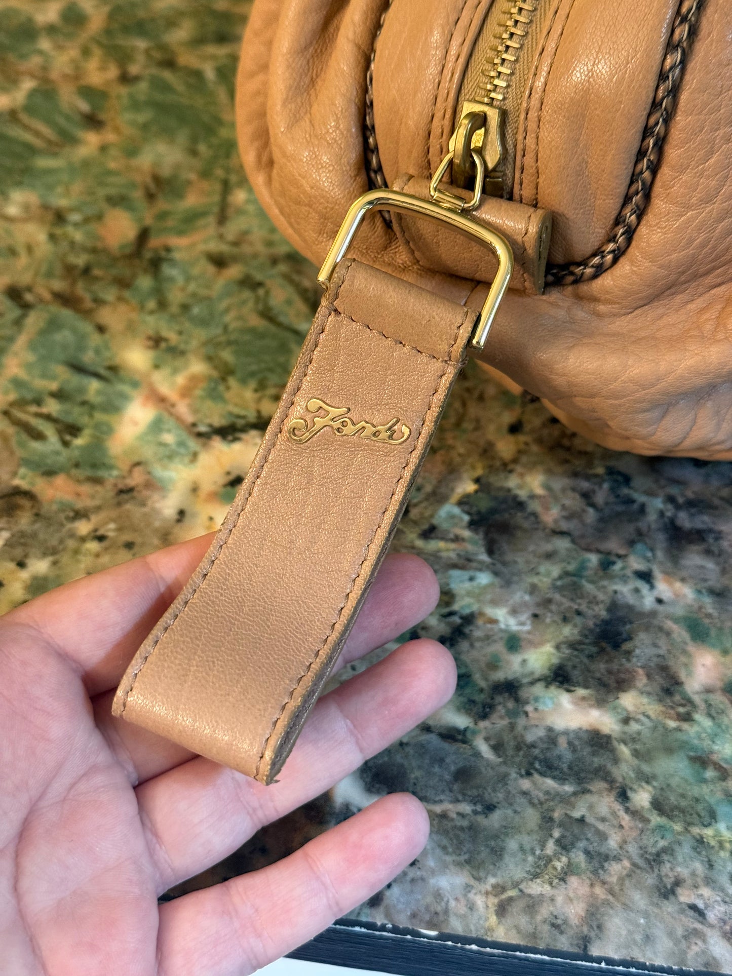 FENDI BEIGE SMALL SPY HANDBAG
