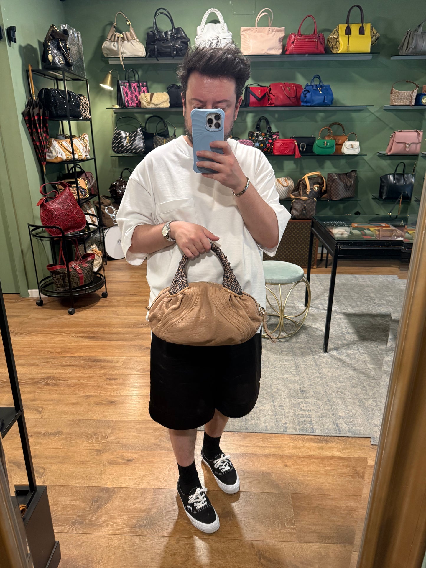 FENDI BEIGE SMALL SPY HANDBAG