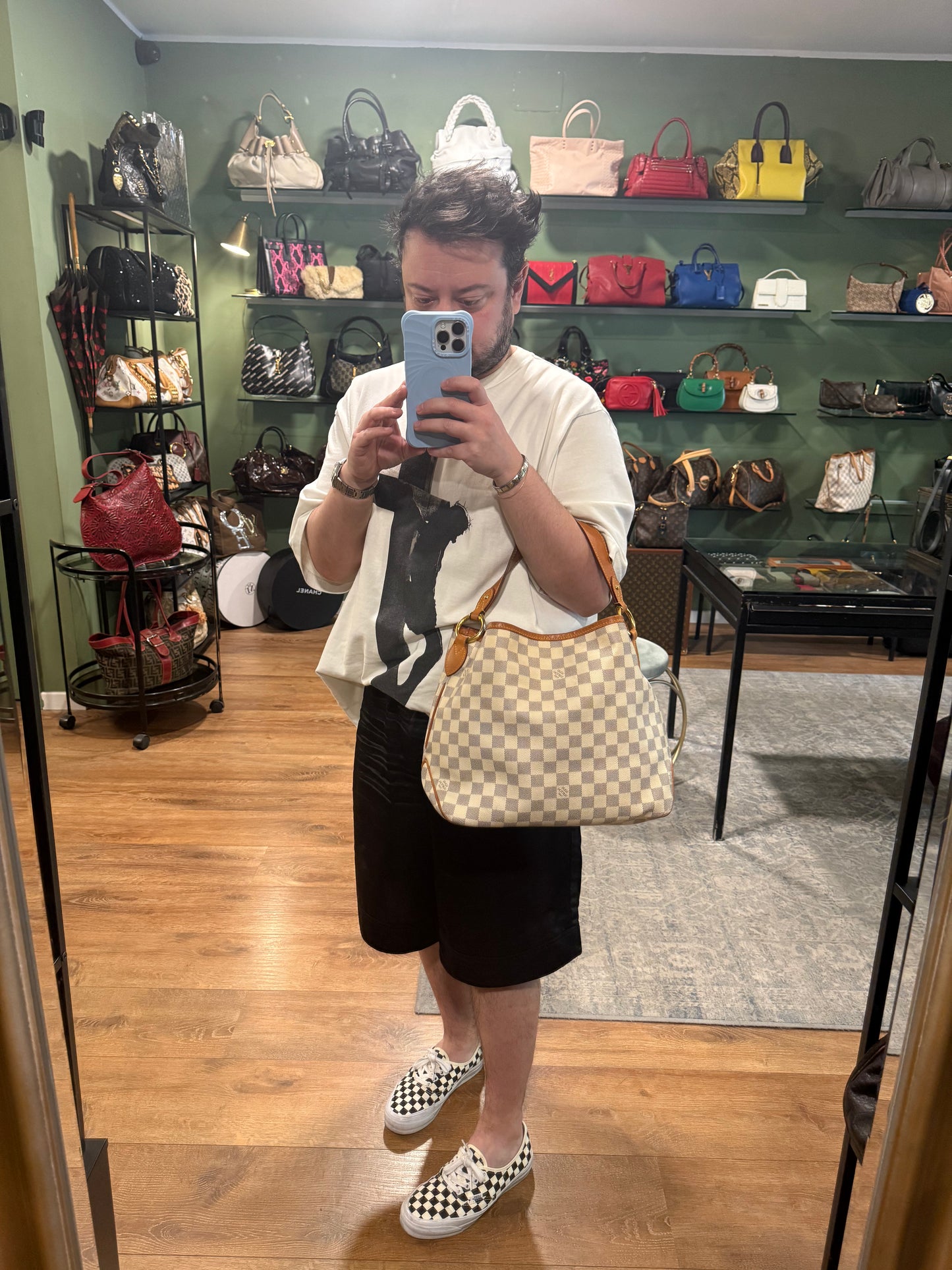 LOUIS VUITTON DAMIER AZUR DELIGHTFUL PM SHOULDER BAG