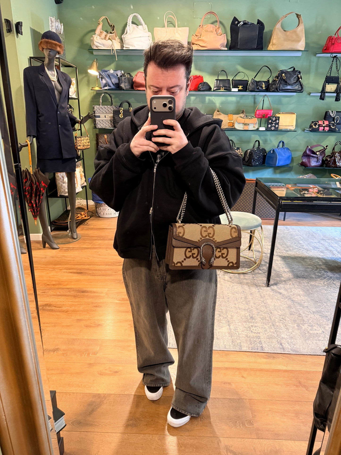 GUCCI GG JUMBO MEDIUM DIONYSUS SHOULDER BAG