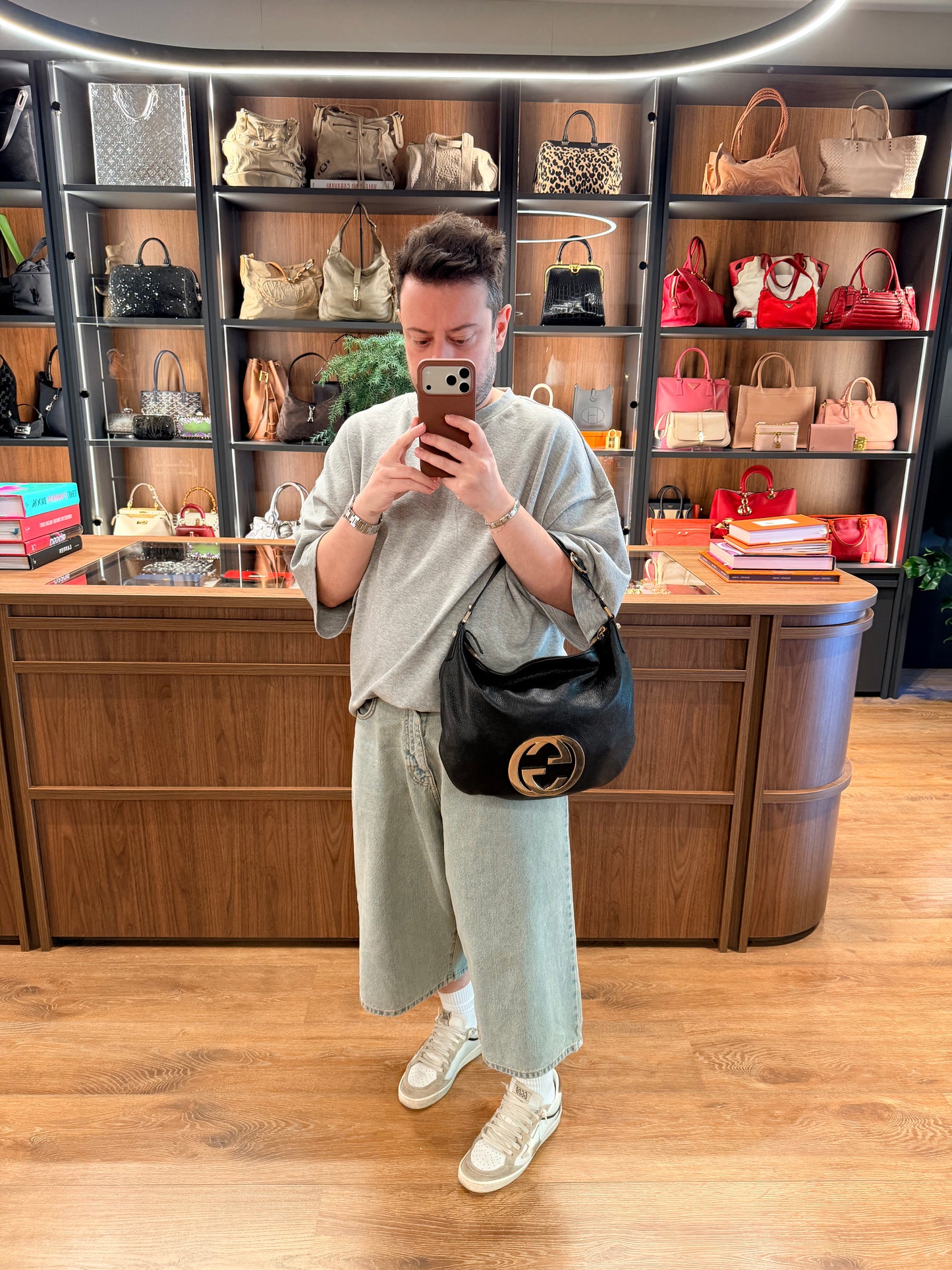 GUCCI BY TOM FORD BLACK BLONDIE HOBO BAG
