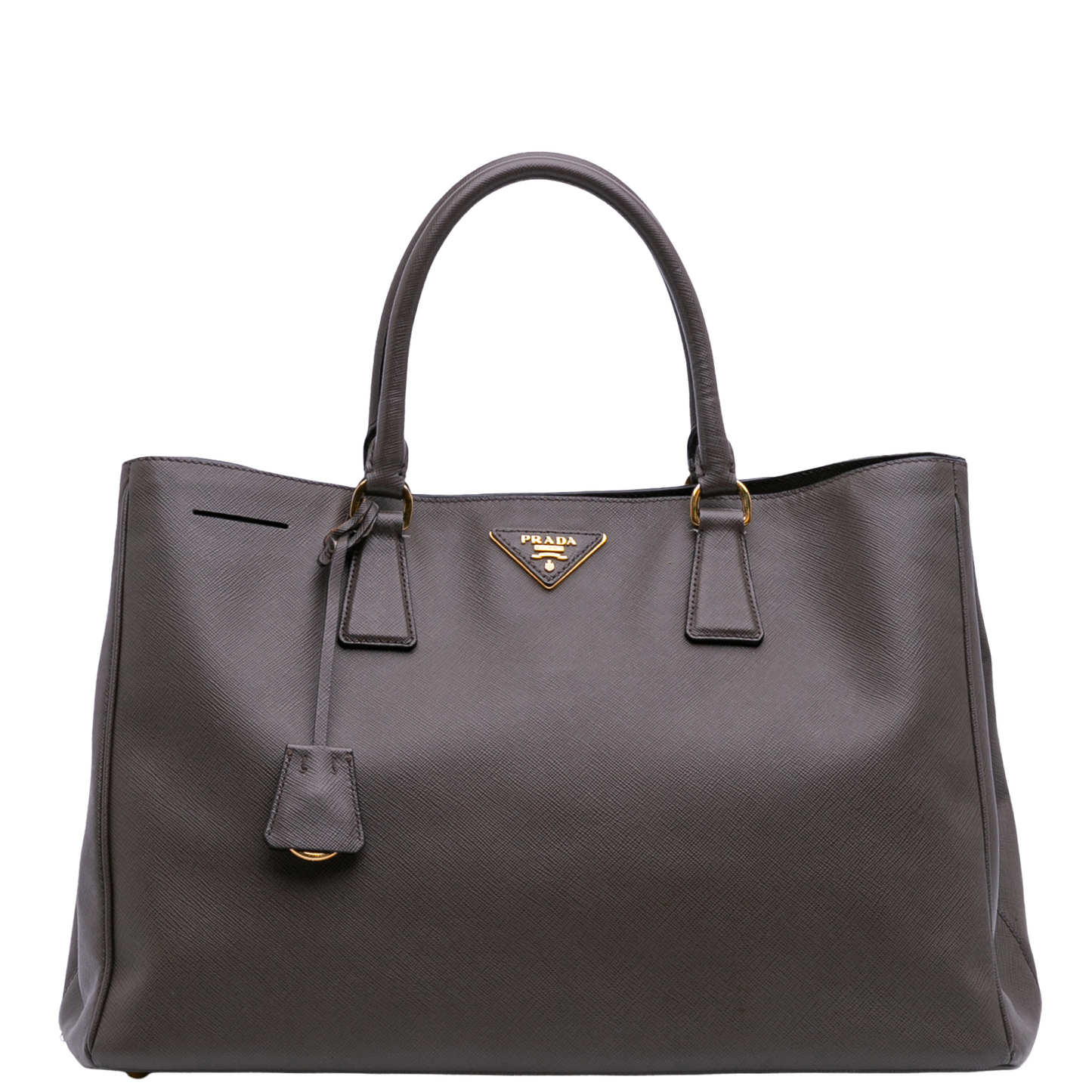 PRADA BROWN LARGE GALLERIA HANDBAG