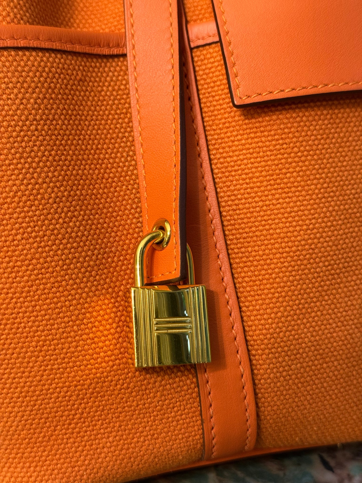 HERMÈS ORANGE PICOTIN CARGO 18 HANDBAG