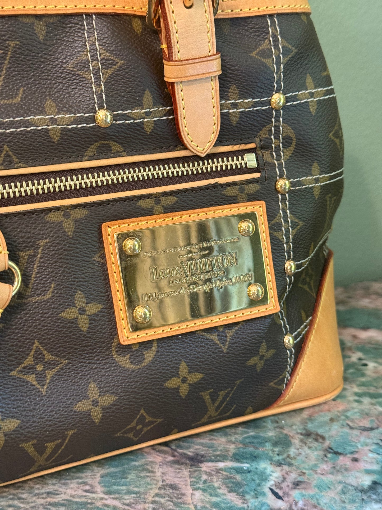 LOUIS VUITTON MONOGRAM RIVET HANDBAG
