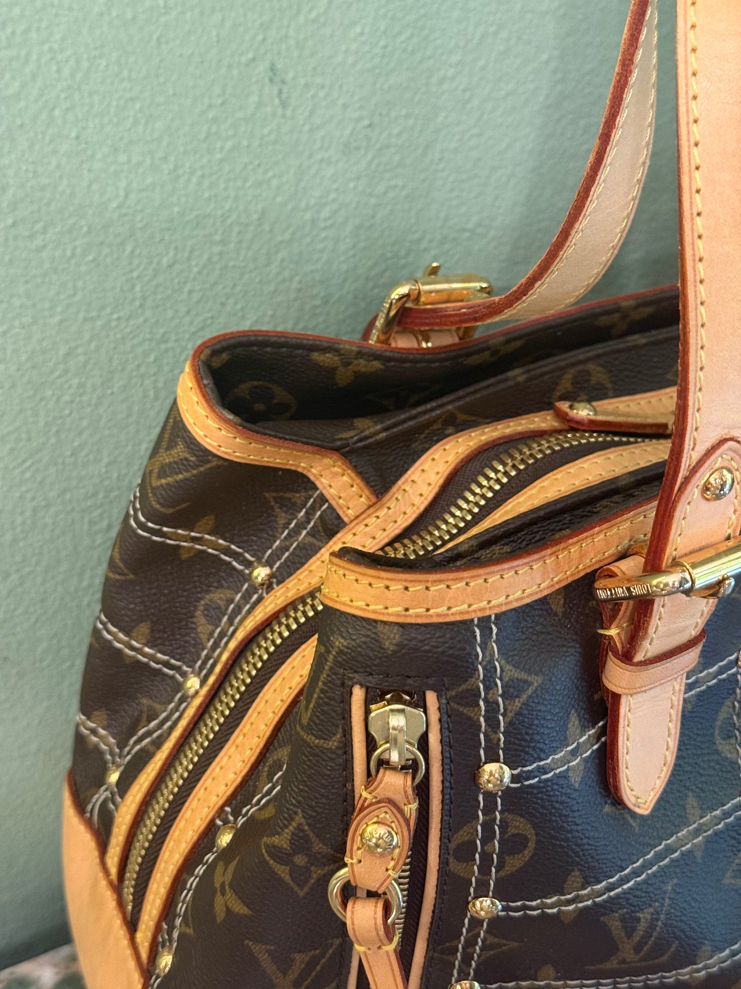 LOUIS VUITTON MONOGRAM RIVET HANDBAG