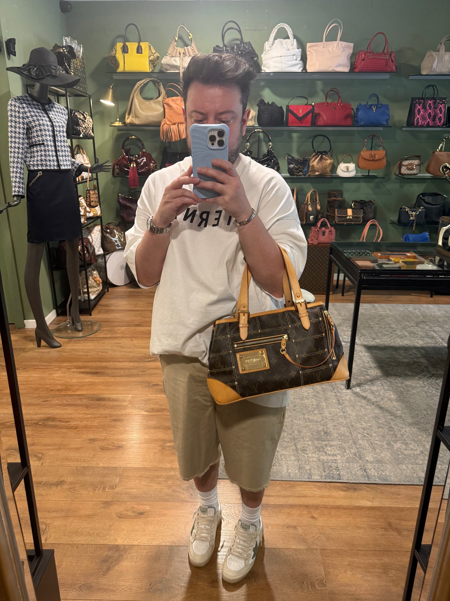 LOUIS VUITTON MONOGRAM RIVET HANDBAG