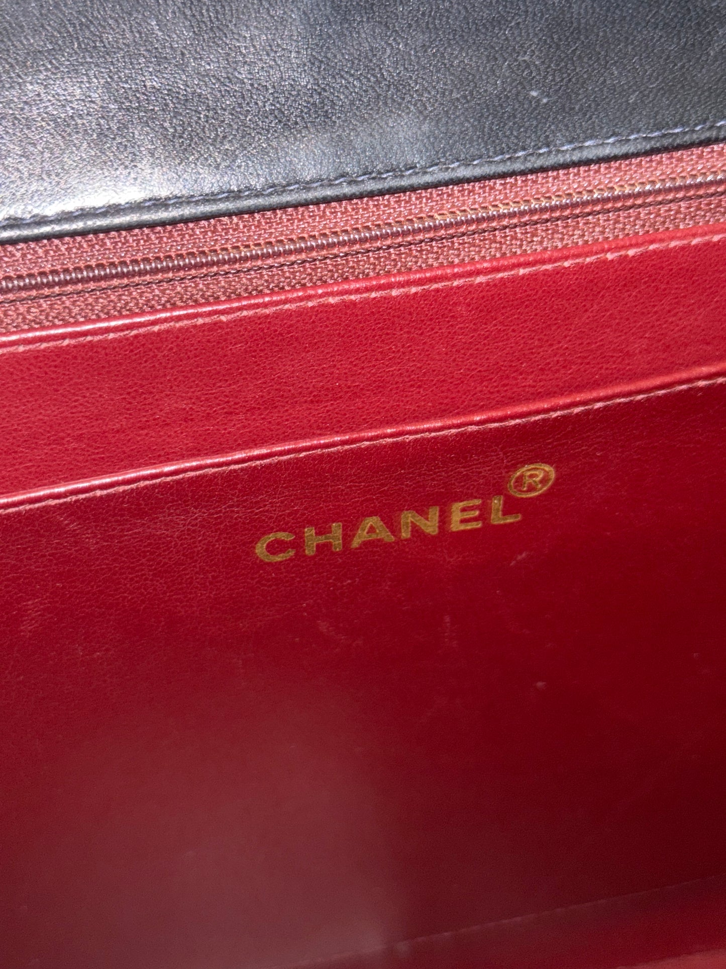 CHANEL DARK BLUE MAXI JUMBO BIG LOGO TIMELESS SINGLE FLAP SHOULDER BAG
