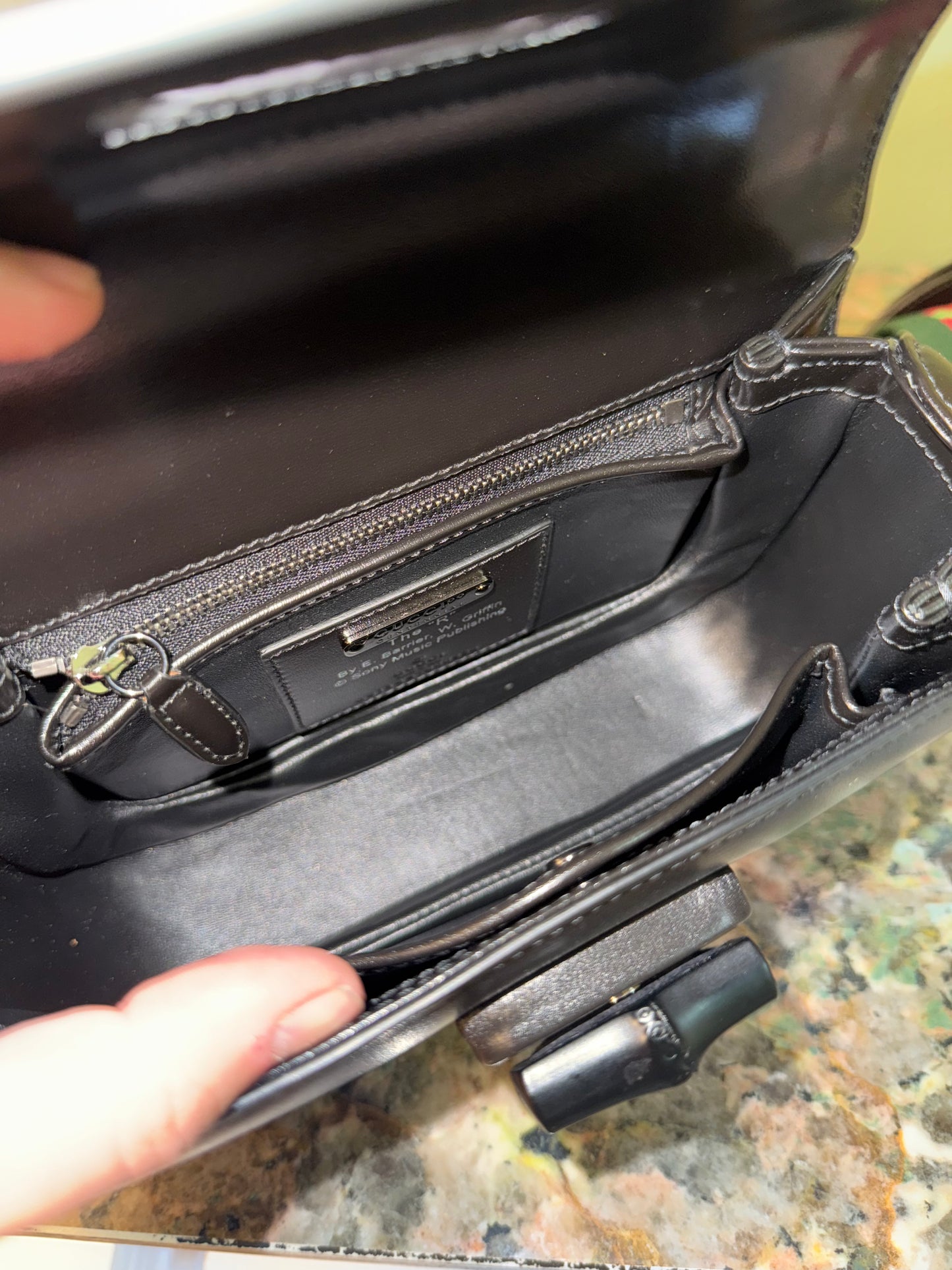 GUCCI SO BLACK SMALL BAMBOO 1947 TOP HANDLE BAG