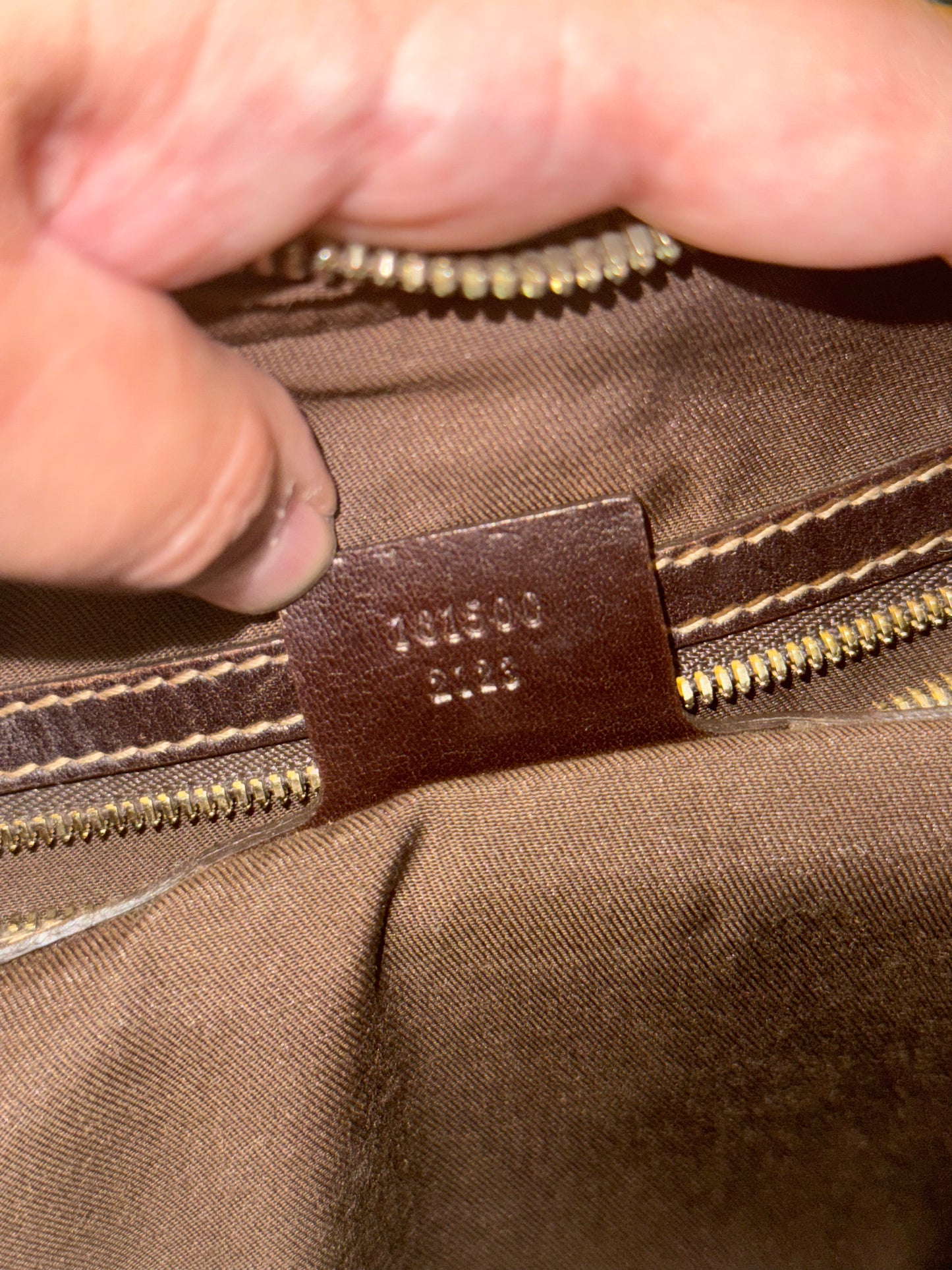 GUCCI BROWN MONOGRAM INTERLOCKING HOBO BAG