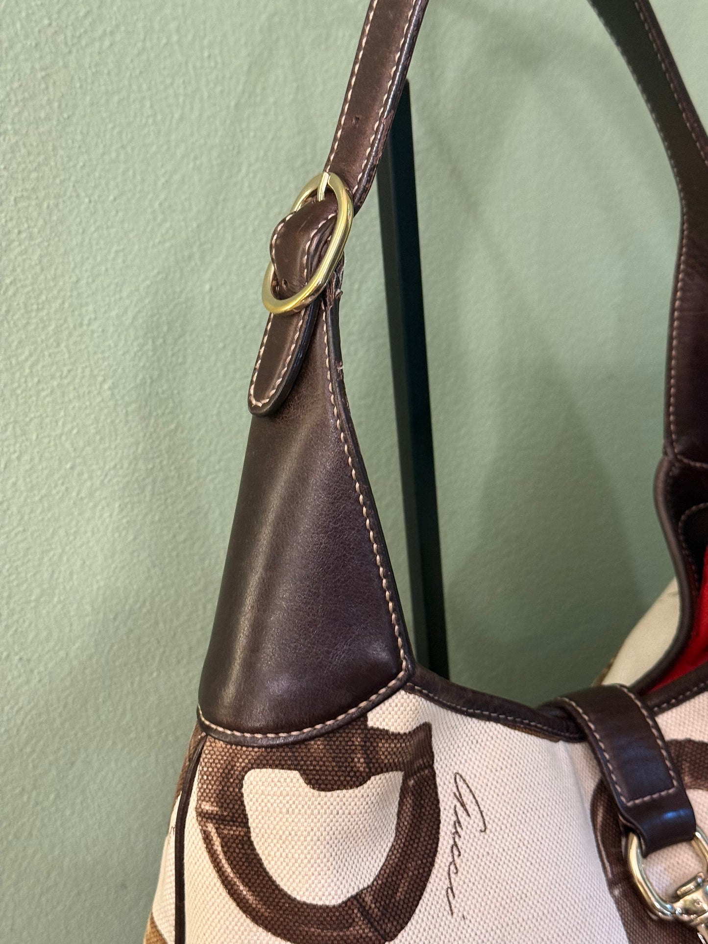 GUCCI HORSEBIT PRINT BOUVIER HOBO BAG