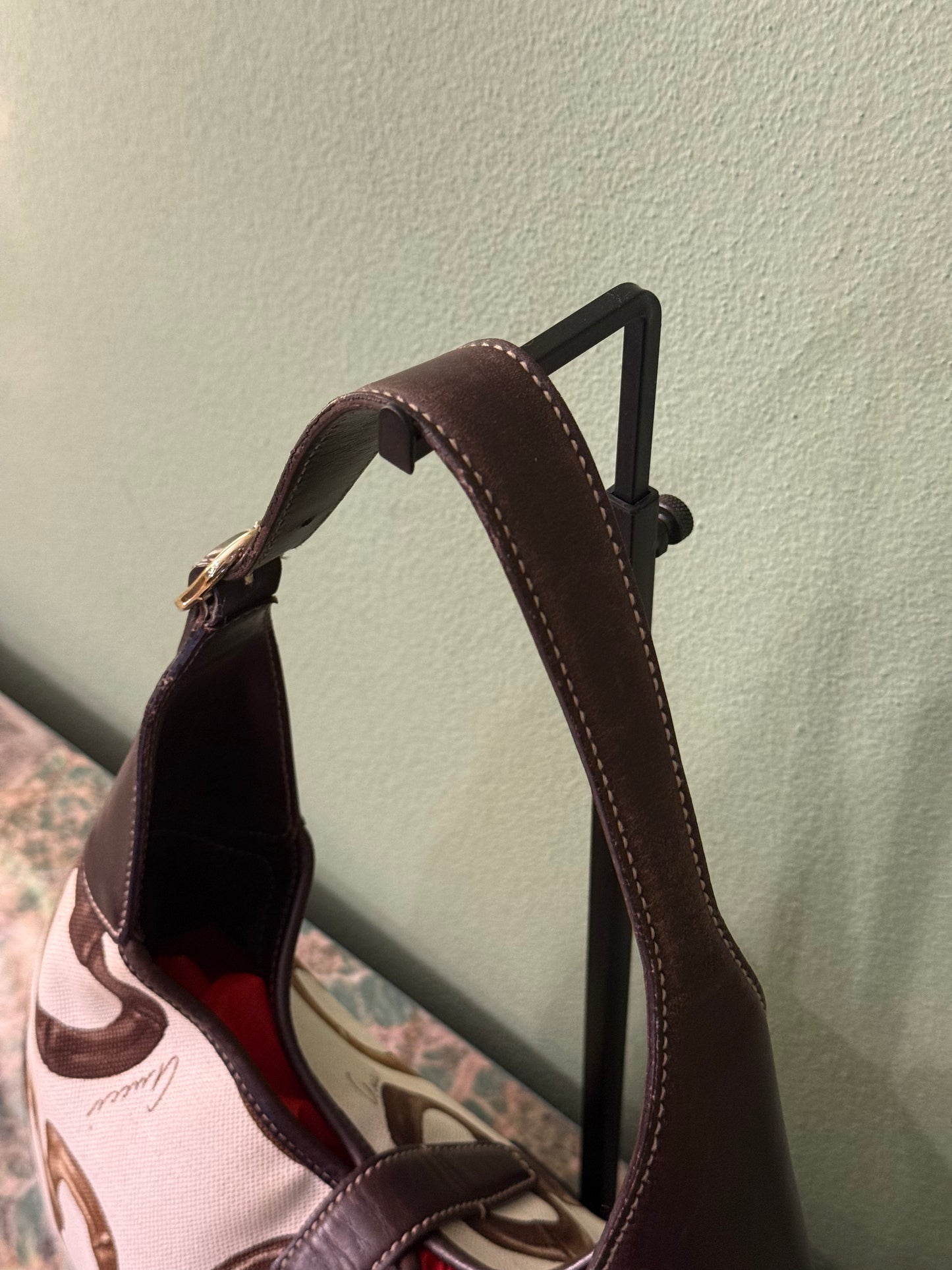 GUCCI HORSEBIT PRINT BOUVIER HOBO BAG