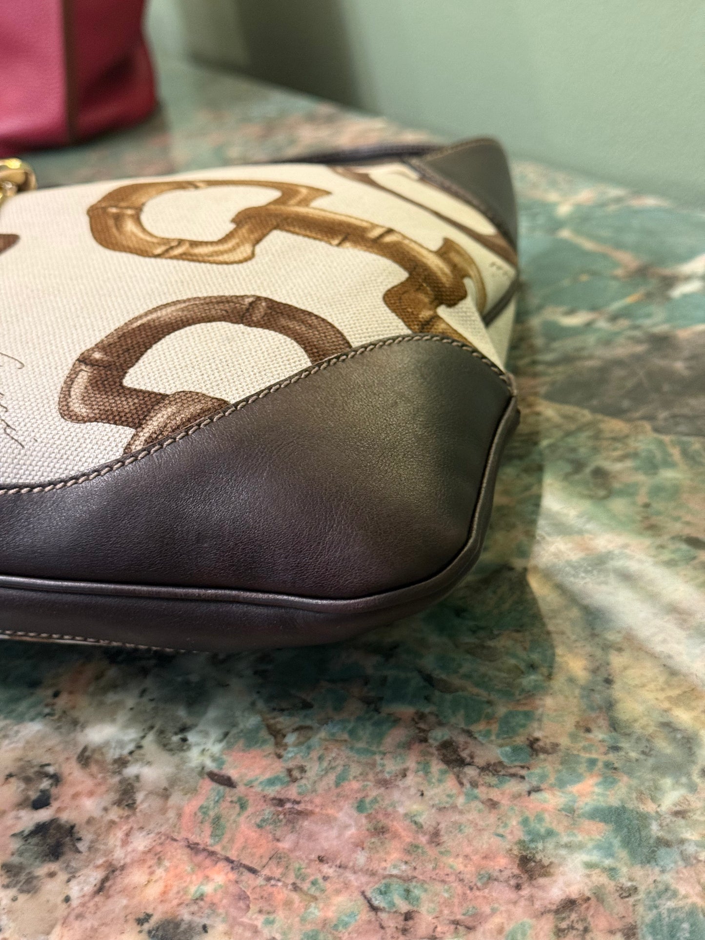 GUCCI HORSEBIT PRINT BOUVIER HOBO BAG