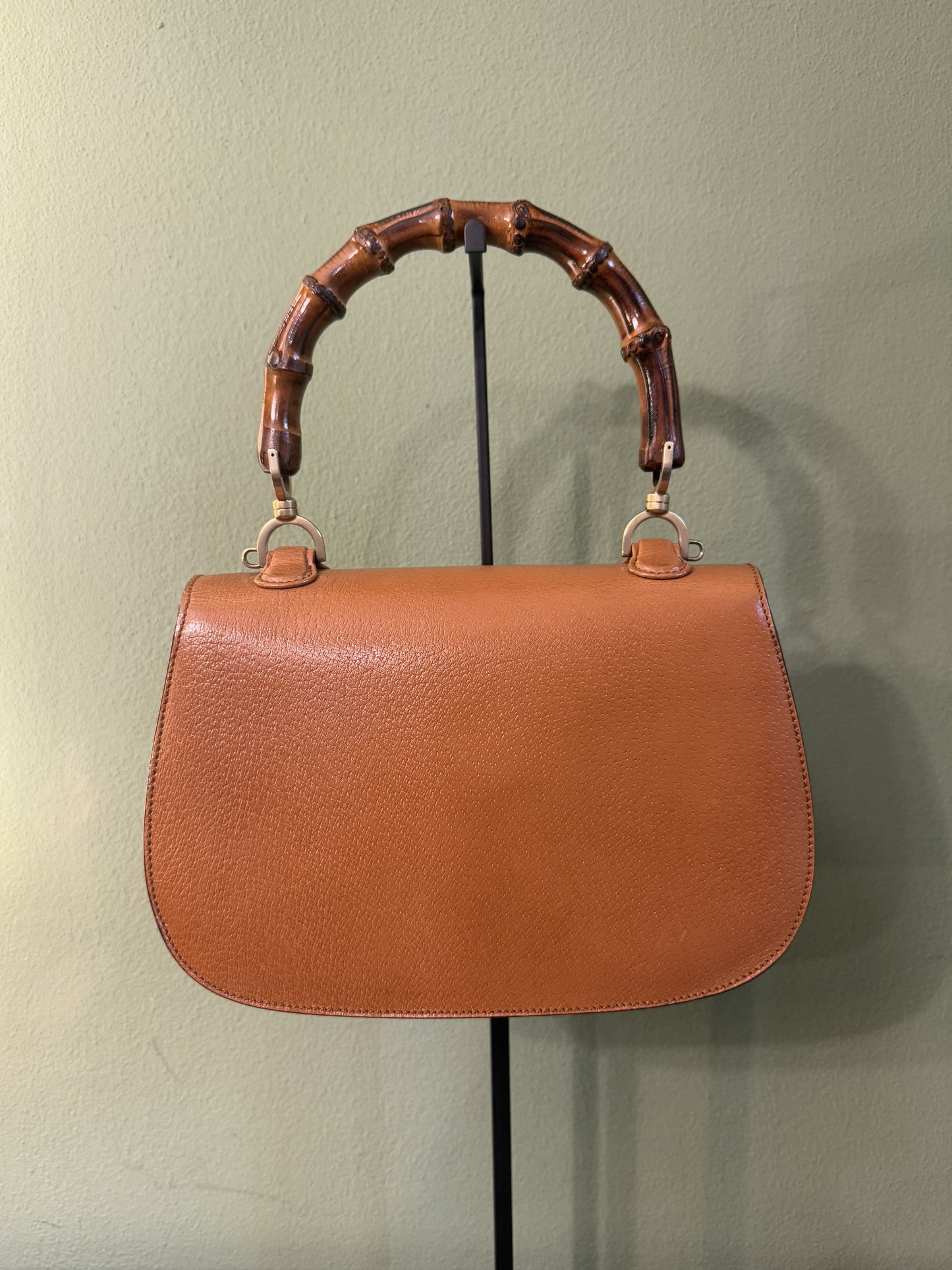 GUCCI BY TOM FORD MEDIUM TAN BAMBOO 1947 TOP HANDLE BAG
