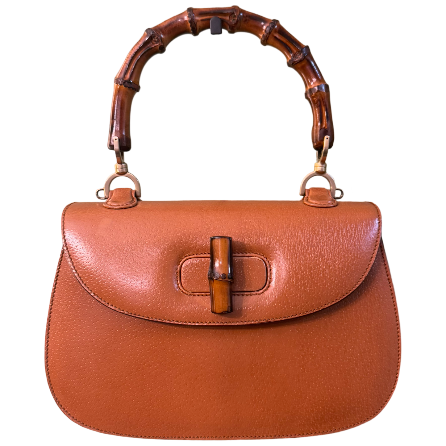 GUCCI BY TOM FORD MEDIUM TAN BAMBOO 1947 TOP HANDLE BAG
