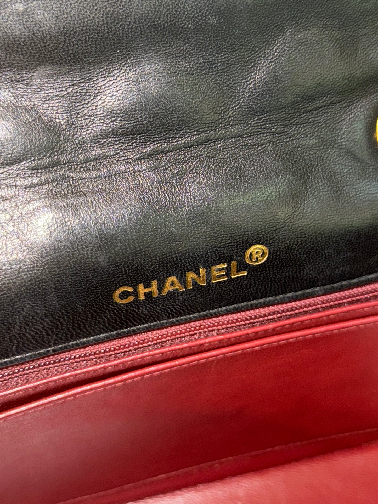 CHANEL BLACK LAMBSKIN SMALL DIANA CROSSBODY BAG