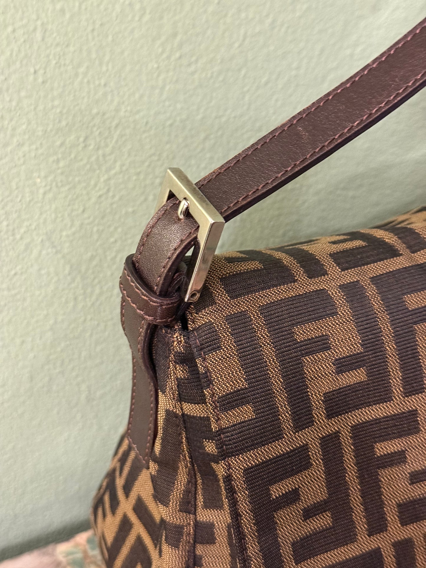 FENDI ZUCCA MAMA BAGUETTE SHOULDER BAG