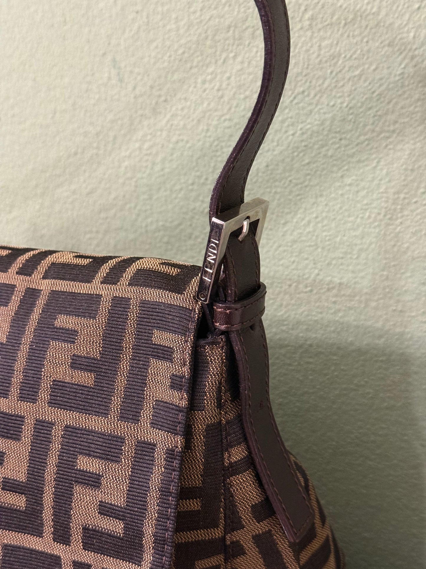 FENDI ZUCCA MAMA BAGUETTE SHOULDER BAG