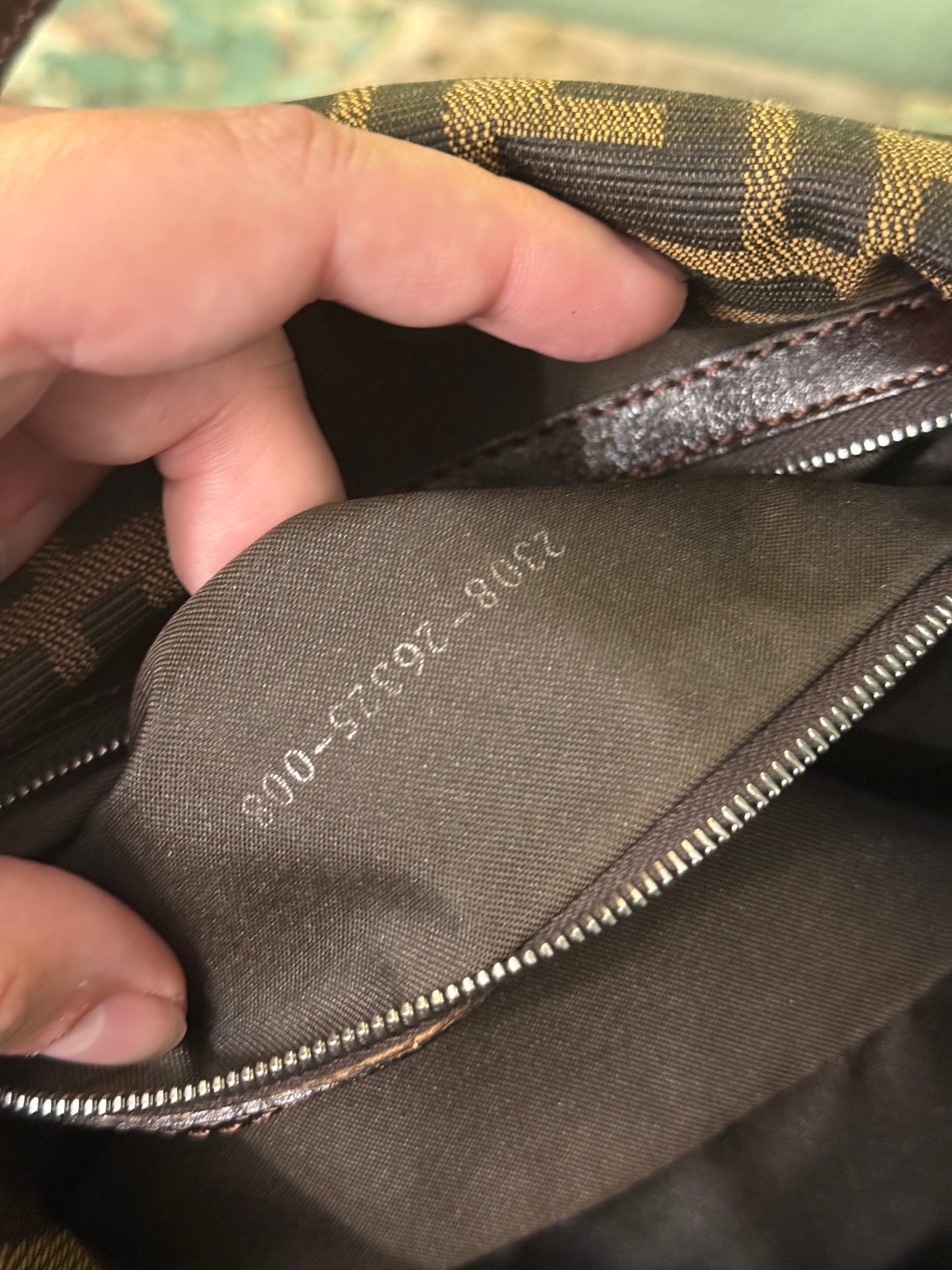 FENDI ZUCCA MAMA BAGUETTE SHOULDER BAG