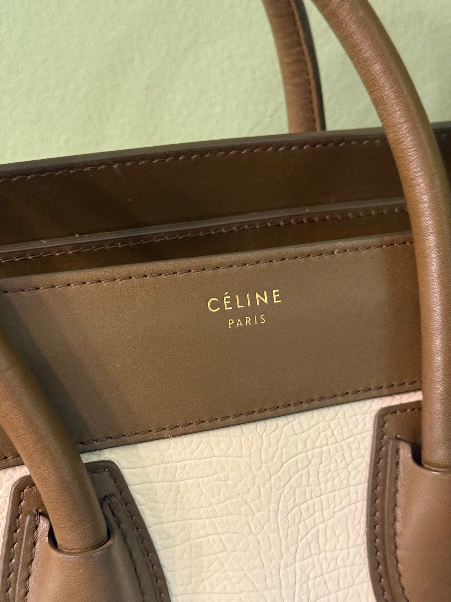 CELINE TRICOLOR MINI LUGGAGE HANDBAG