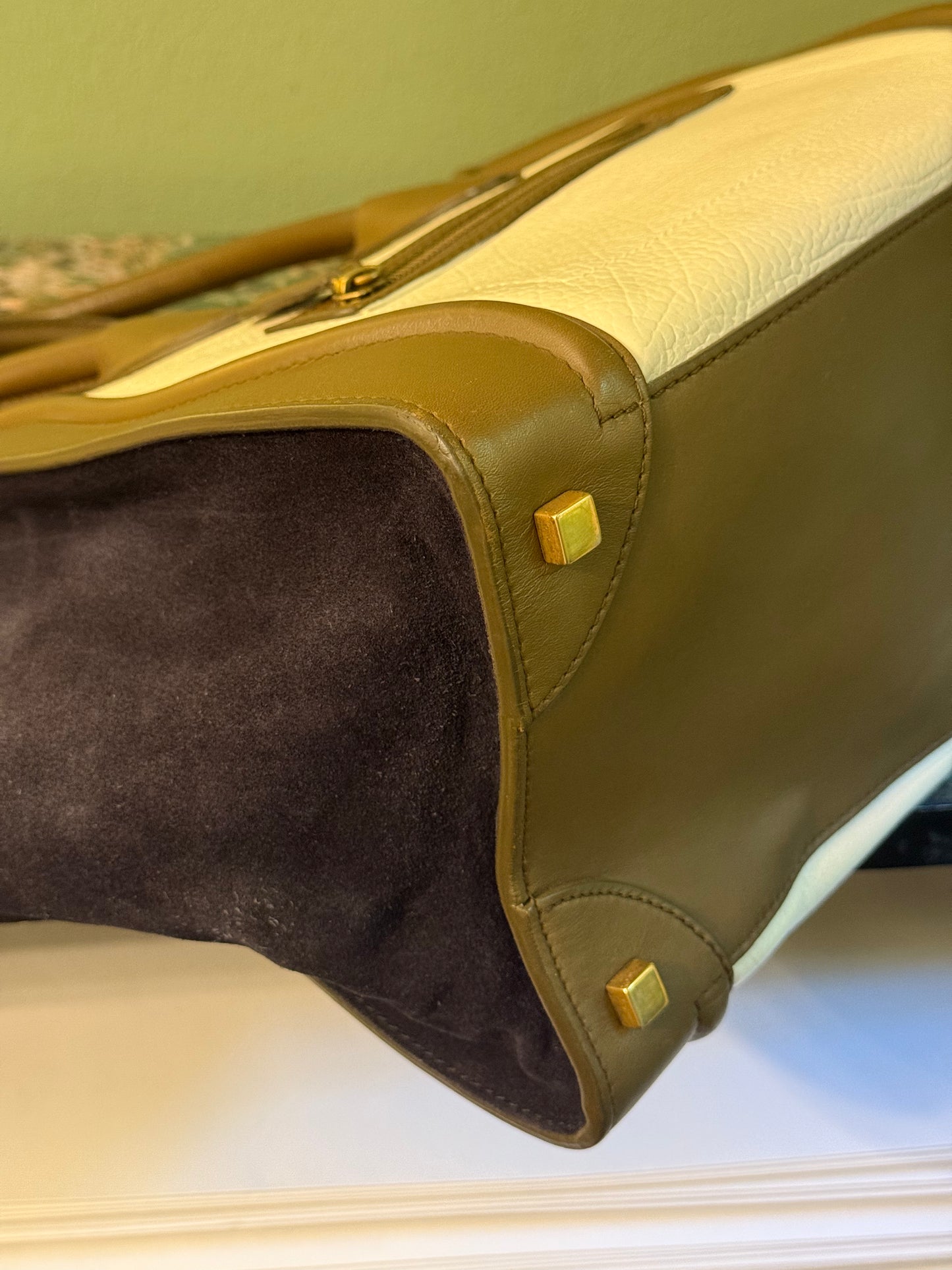 CELINE TRICOLOR MINI LUGGAGE HANDBAG