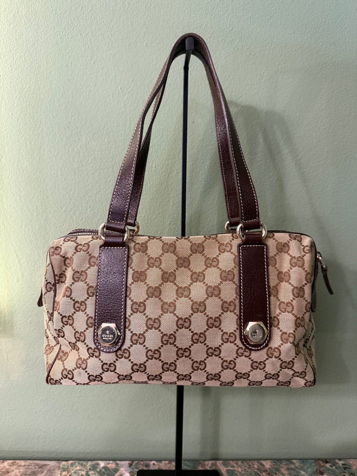 GUCCI MONOGRAM BOSTON SHOULDER BAG