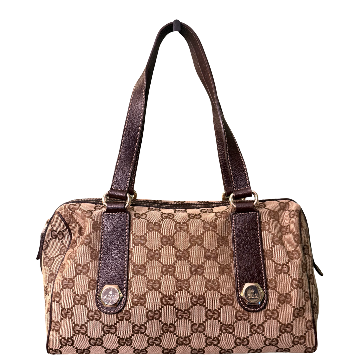 GUCCI MONOGRAM BOSTON SHOULDER BAG