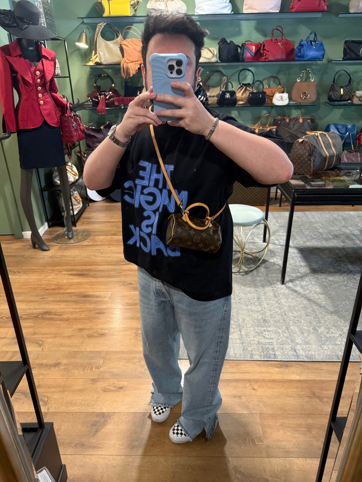LOUIS VUITTON MONOGRAM MINI HL BOSTON BAG WITH STRAP