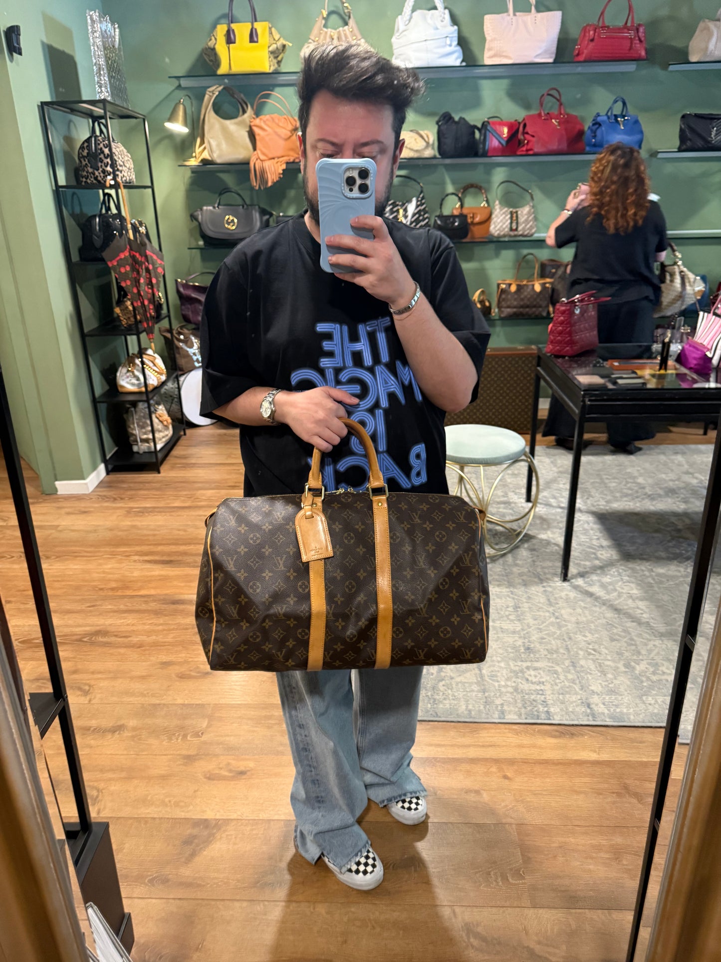 LOUIS VUITTON MONOGRAM KEEPALL 45 TRAVEL BAG
