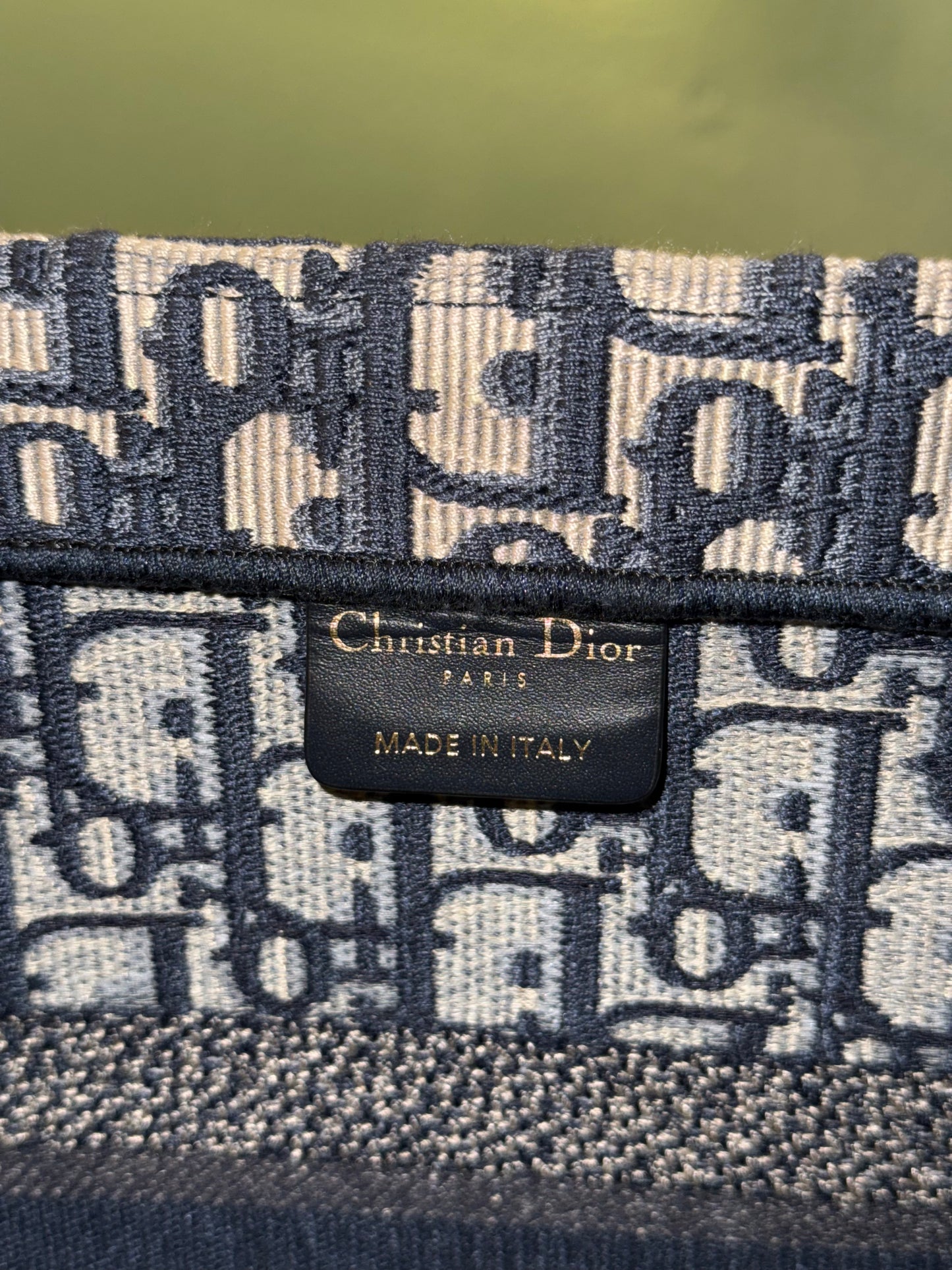 DIOR NAVY OBLIQUE MONOGRAM MEDIUM BOOK TOTE HANDBAG