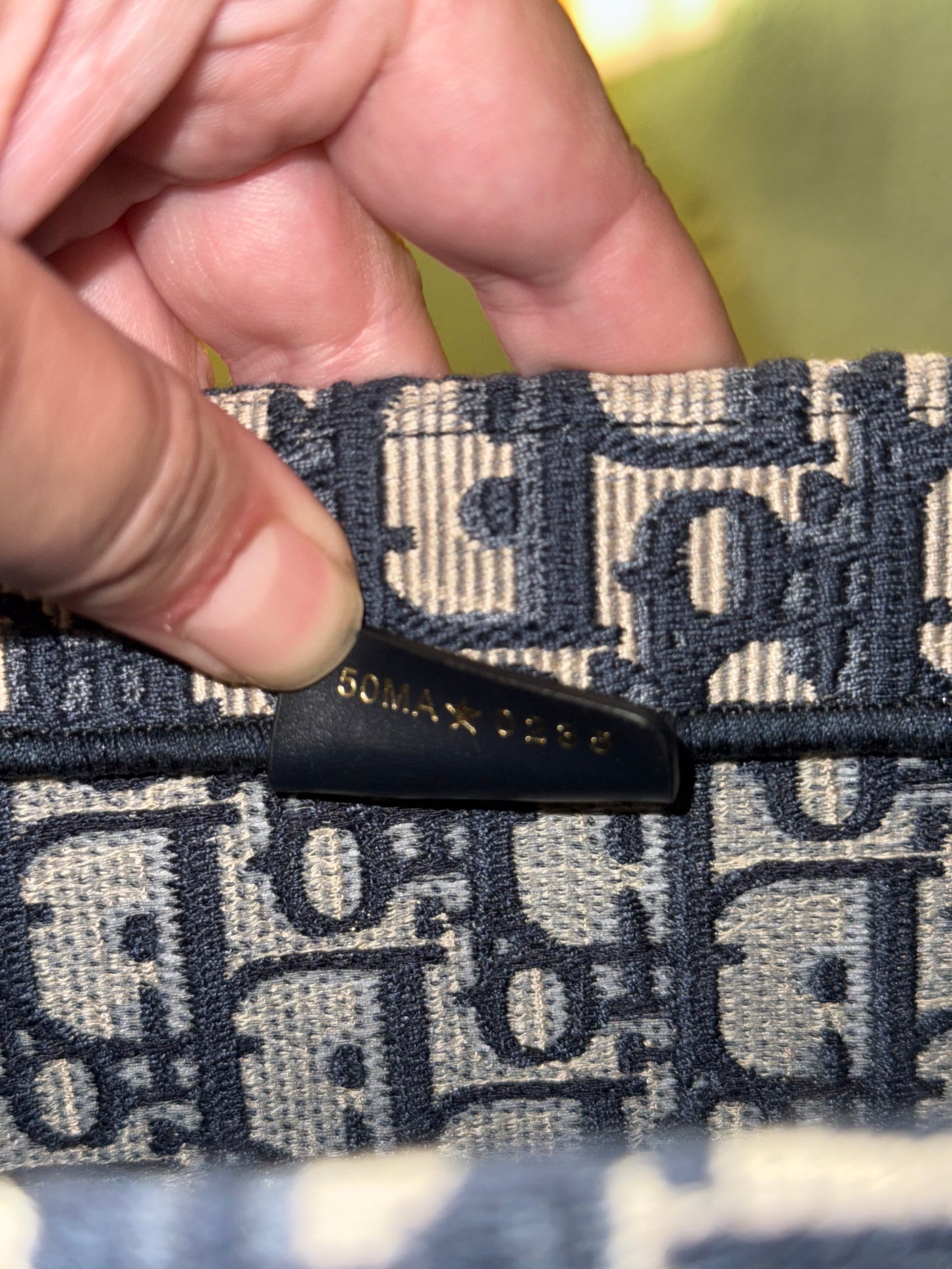 DIOR NAVY OBLIQUE MONOGRAM MEDIUM BOOK TOTE HANDBAG